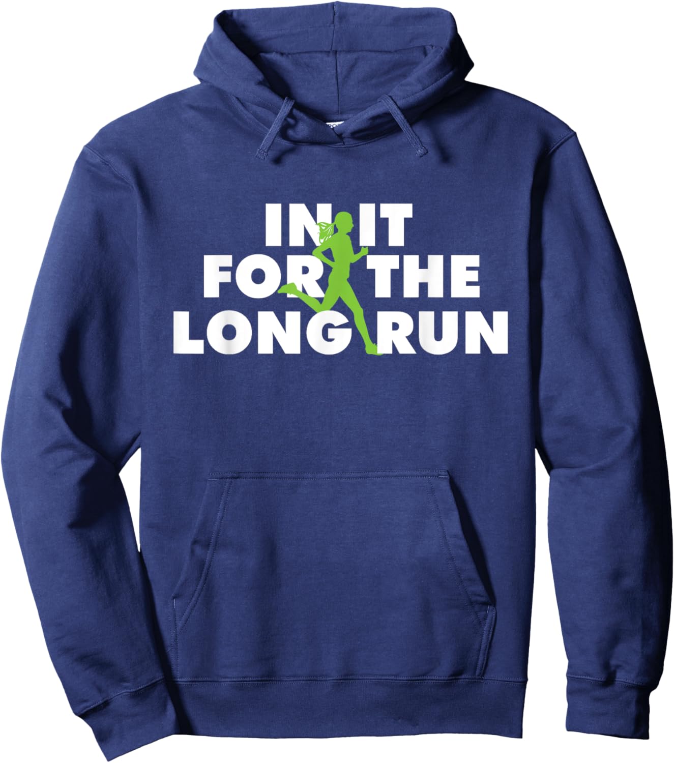 In It For The Long Run - Funny Running Marathon Runner Hoodie - Hoodie | Navy