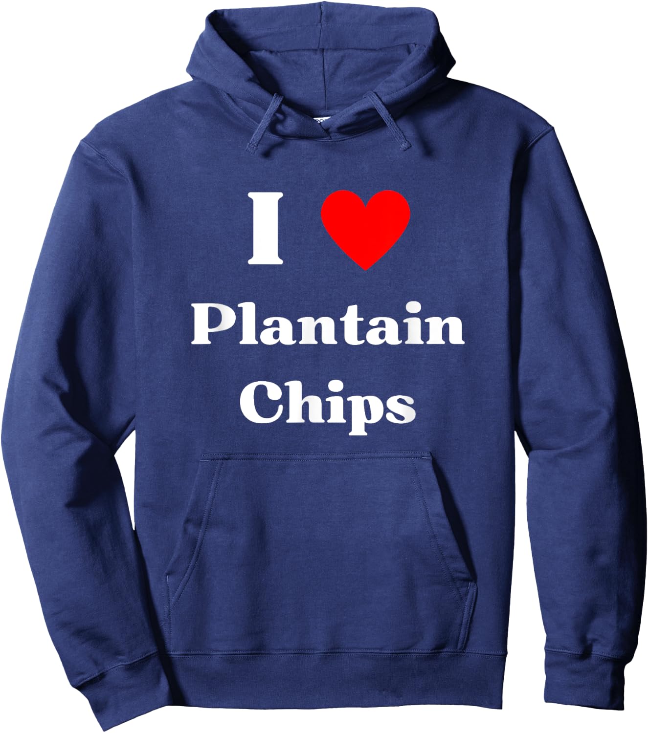 Fun Graphic -I love Plantain Chips Hoodie - Hoodie | Navy