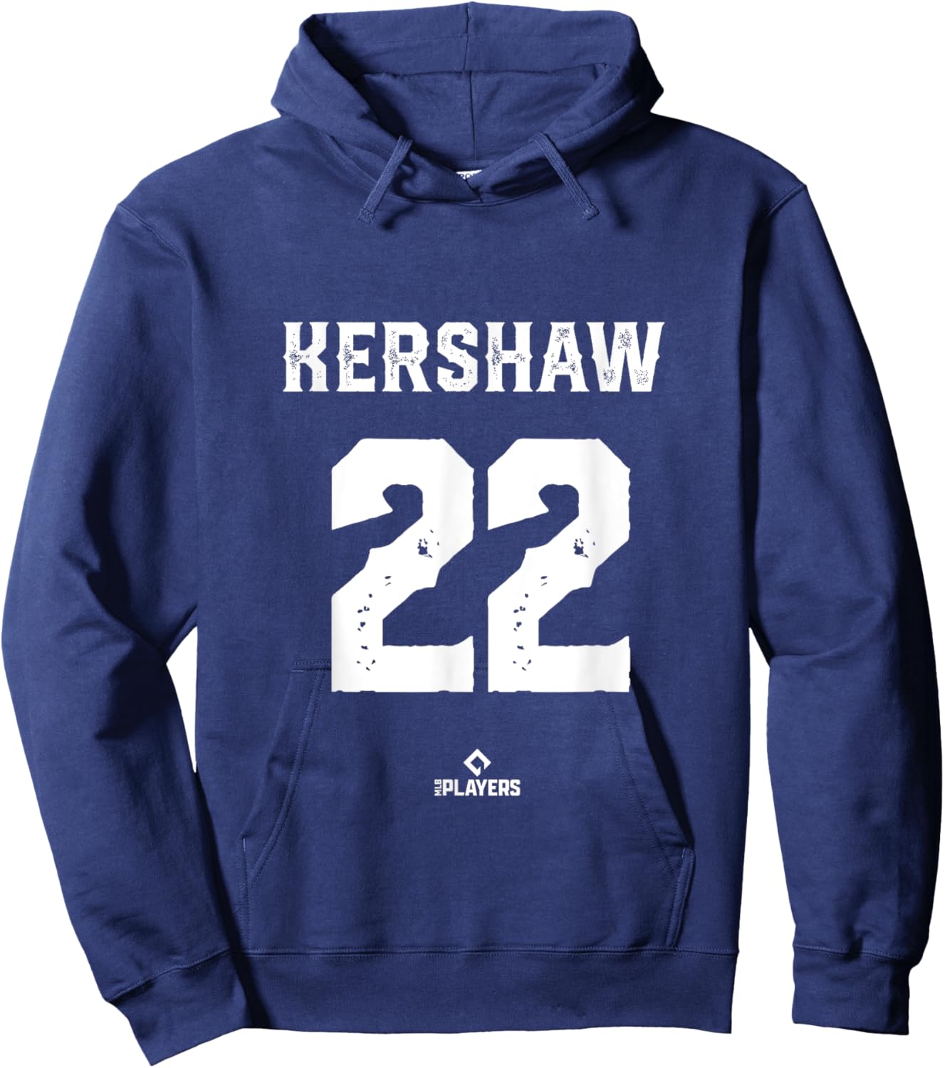 Clayton Kershaw 22 MLBPA Los Angeles Baseball Player Hoodie - Hoodie | Navy