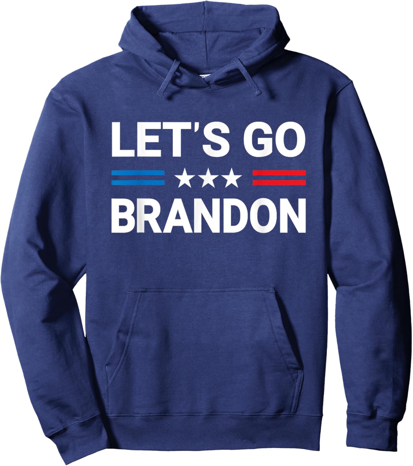 Let's Go Brandon US Flag Hoodie - Hoodie | Navy