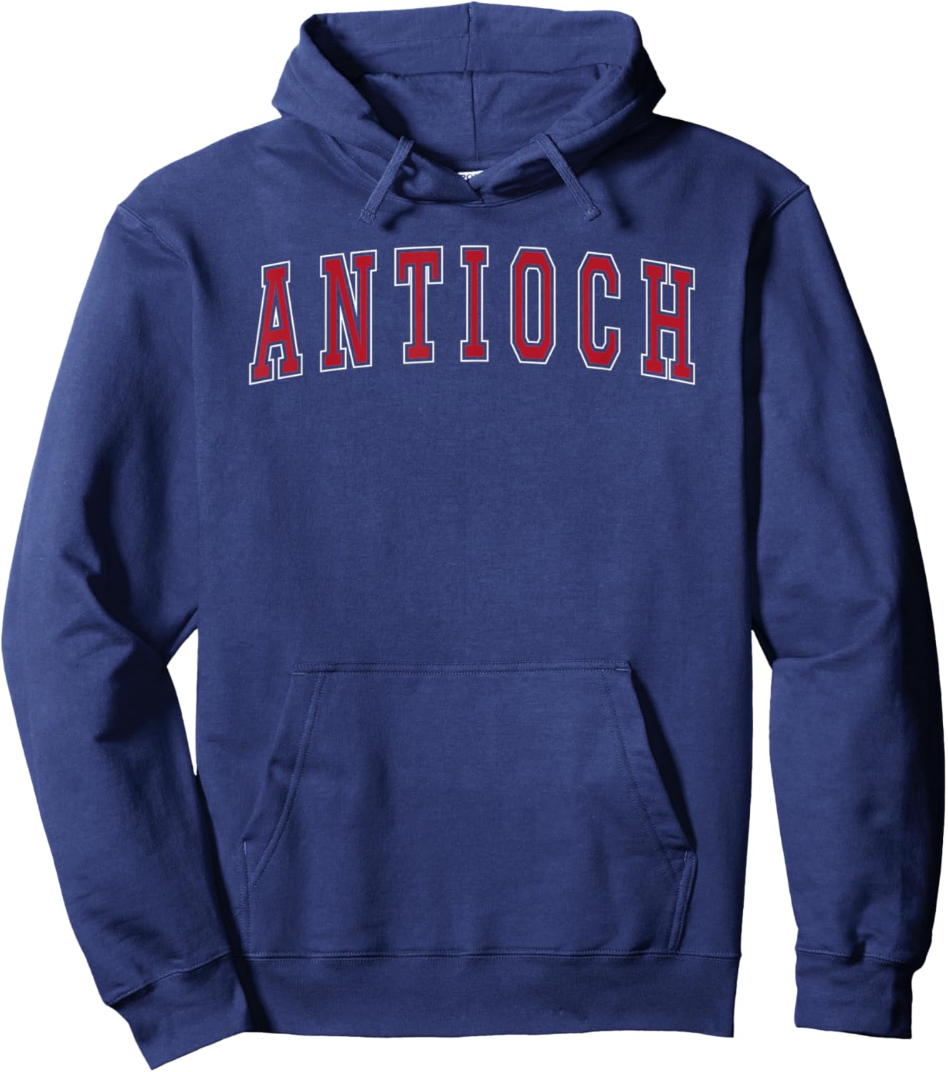 Antioch California Souvenir Vacation College Style Red Text Hoodie - Hoodie | Navy