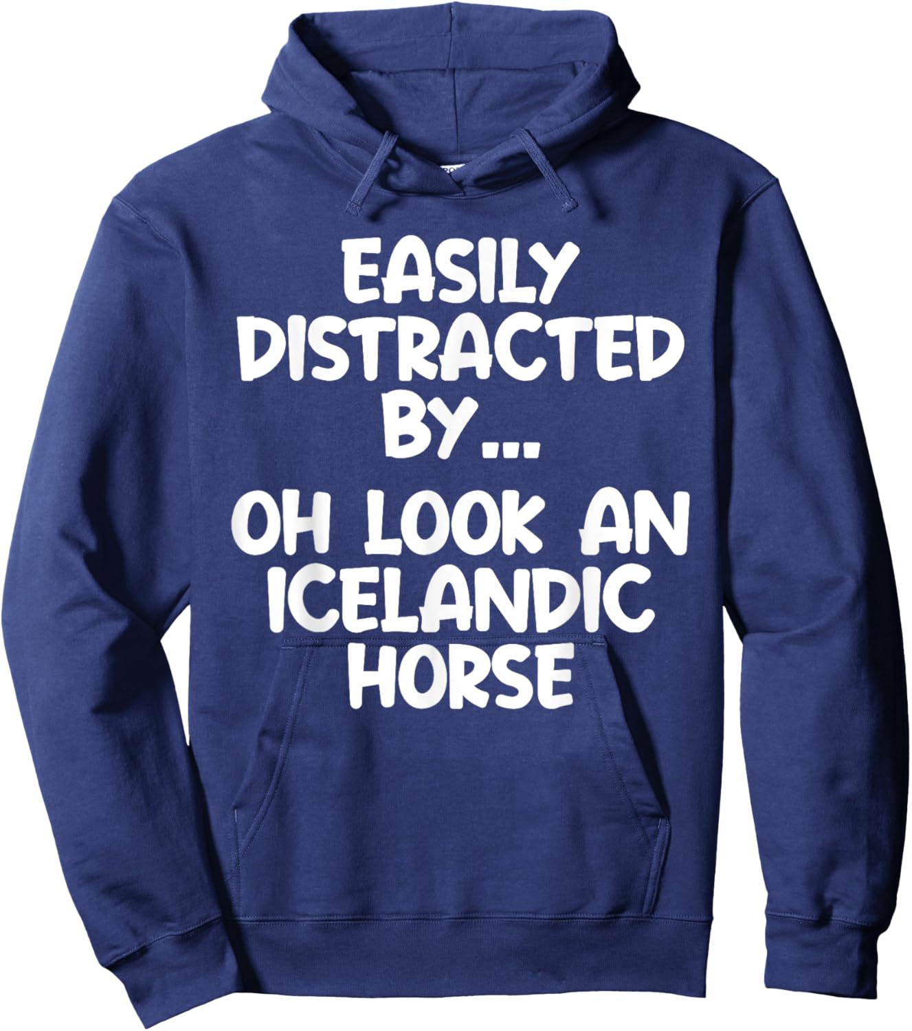 Funny Icelandic Horse Horse Equine Joke Hoodie - Hoodie | Navy