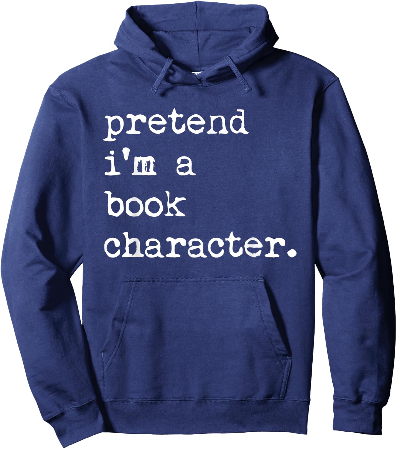 Pretend A Book Character Costume Halloween Quick Lazy Funny Hoodie - Hoodie | Navy