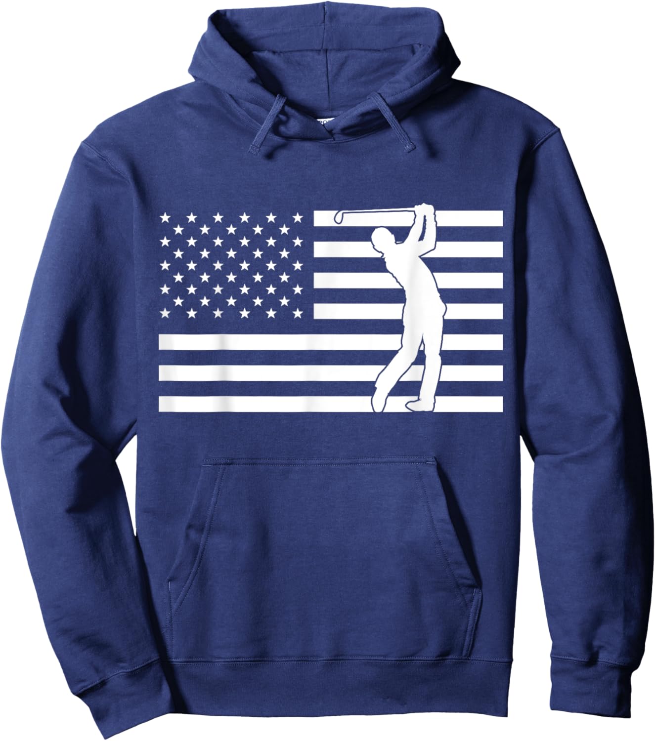USA Flag Golf Clothing - American Flag Golf Hoodie - Hoodie | Navy