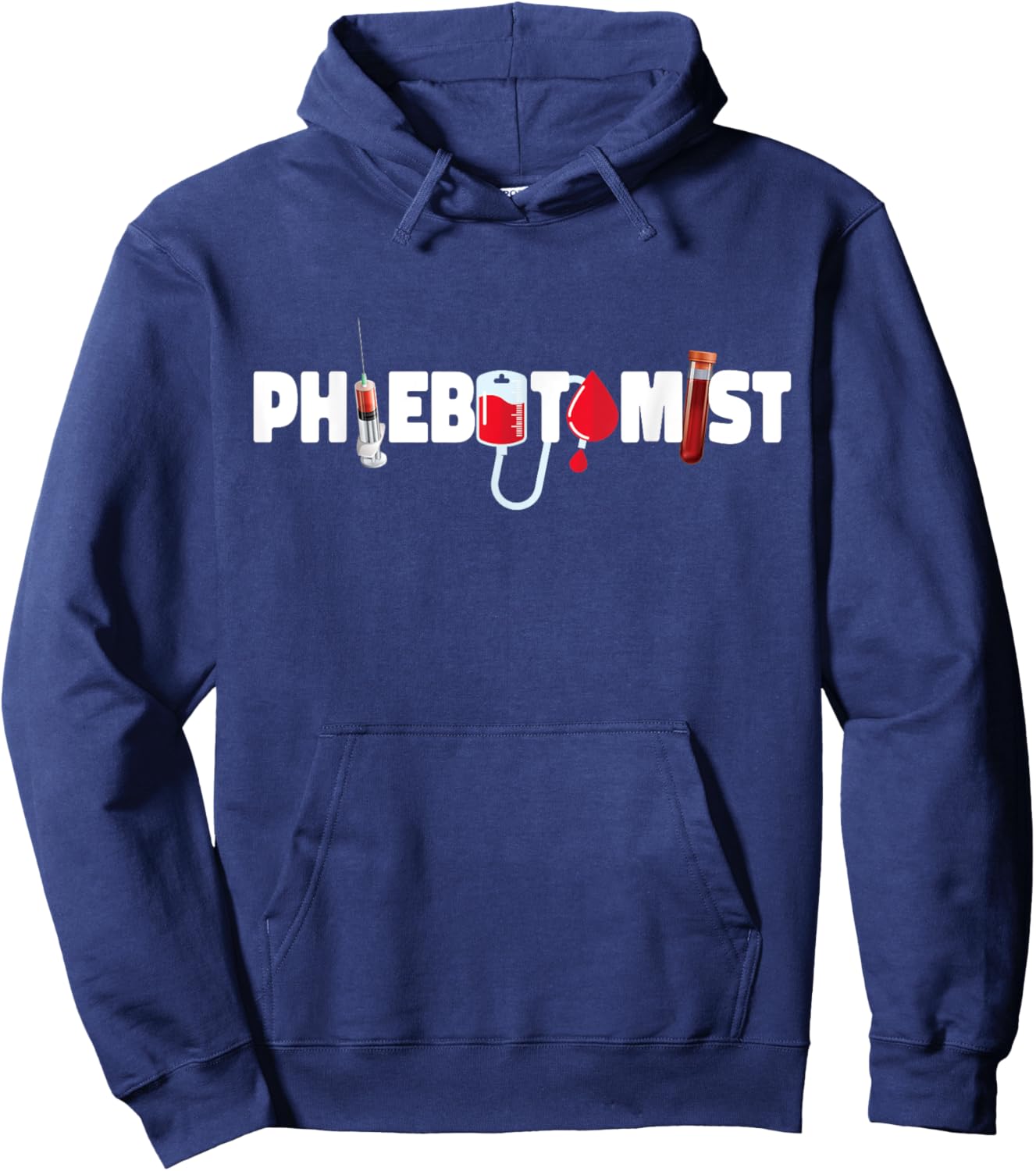 Phlebotomist Tech Technician Hoodie - Hoodie | Navy