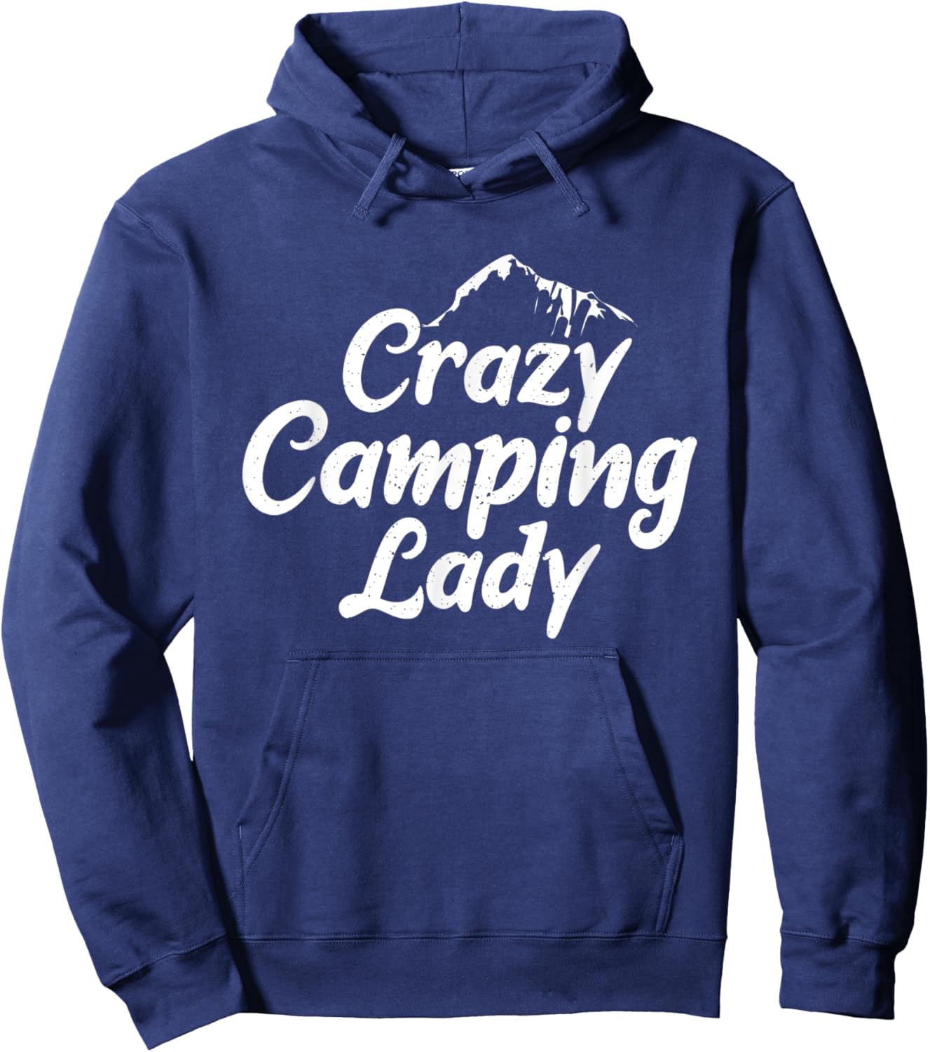 Crazy Camping Lady Travel Nature RV Camping Hoodie - Hoodie | Navy