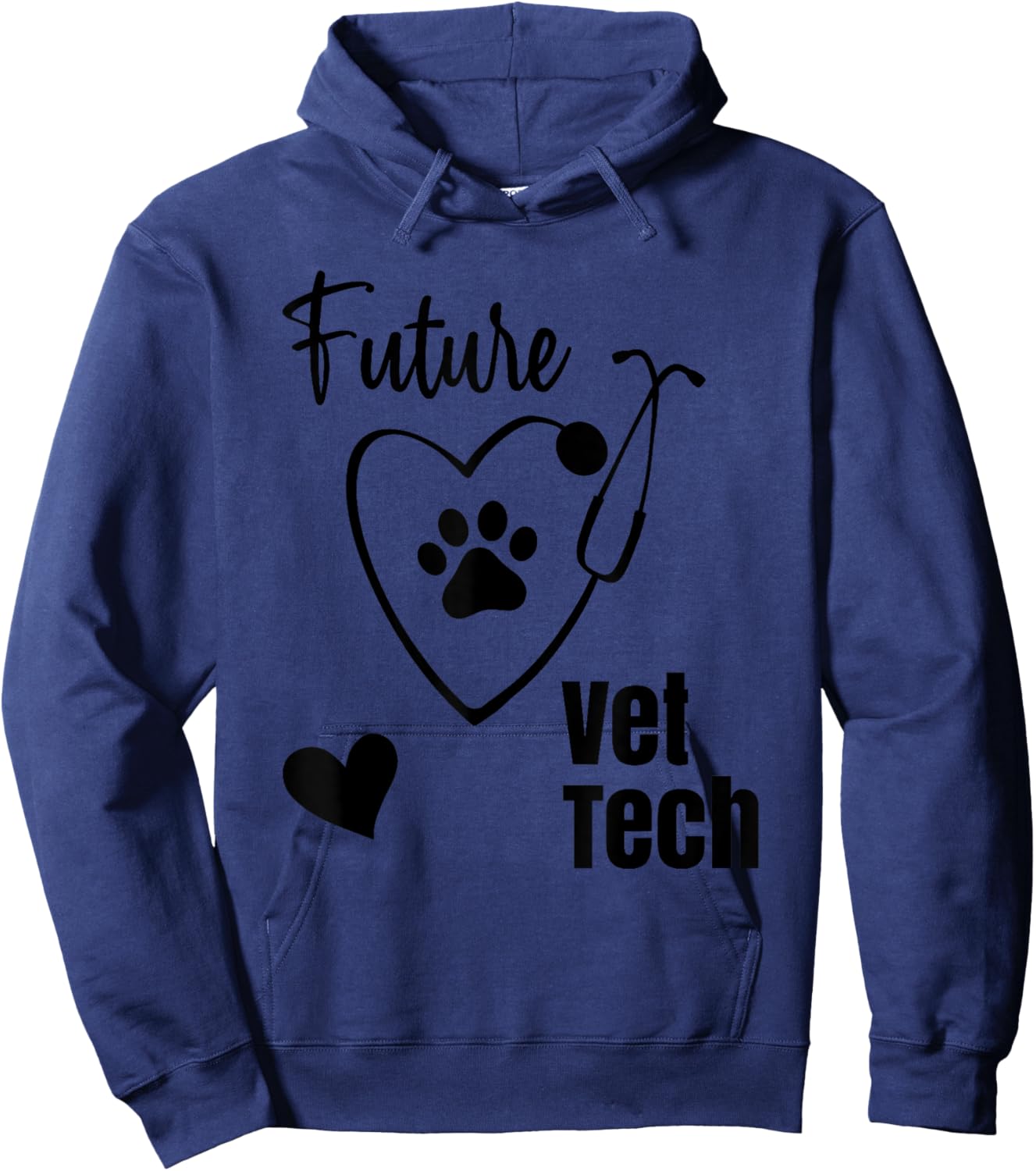 Cute Future Vet Tech Vet Nurse Student Veterinary Technician Hoodie - Hoodie | Navy