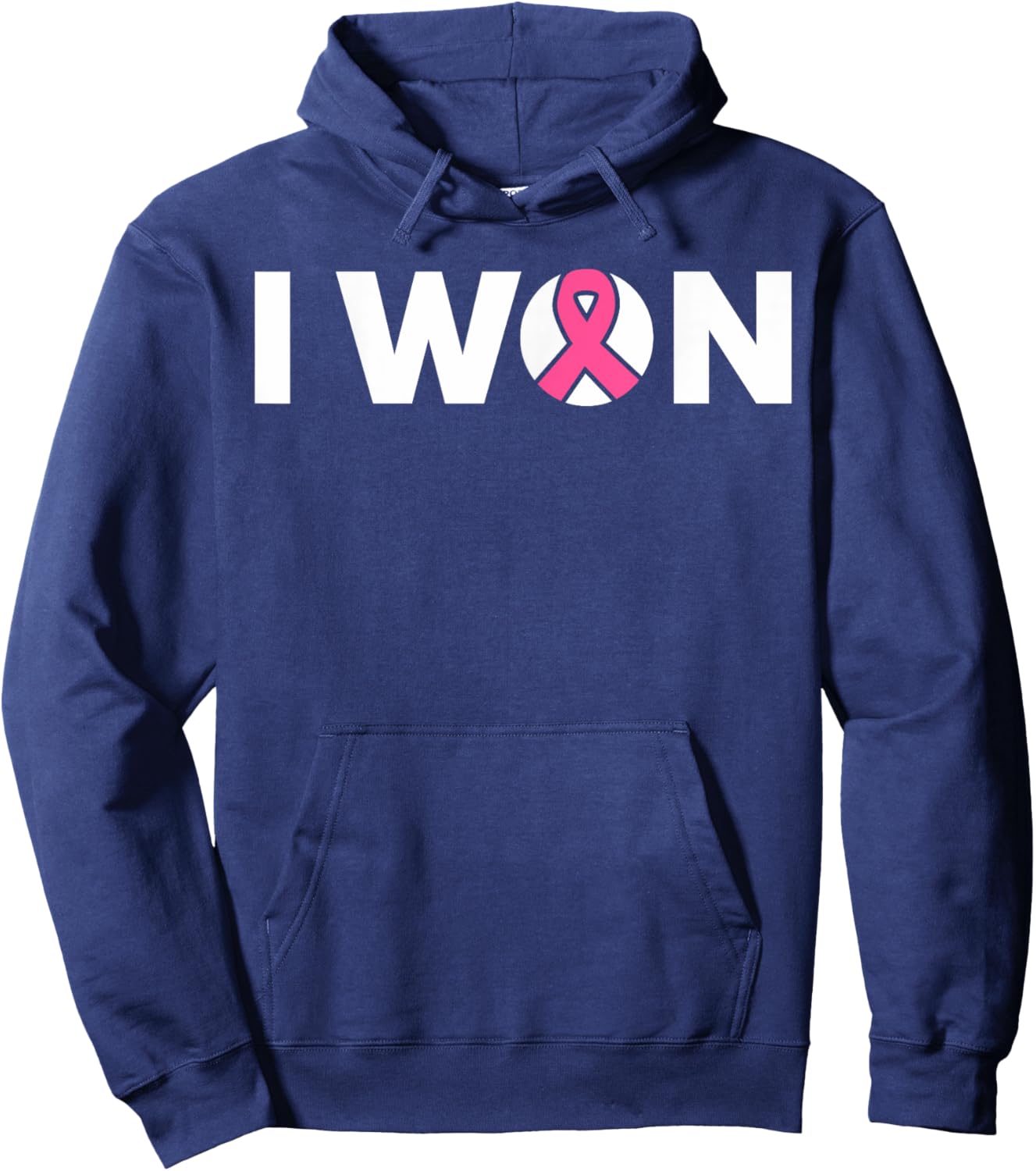 Breast Cancer Awareness Month Cute Retro I Won Pink October Hoodie - Hoodie | Navy
