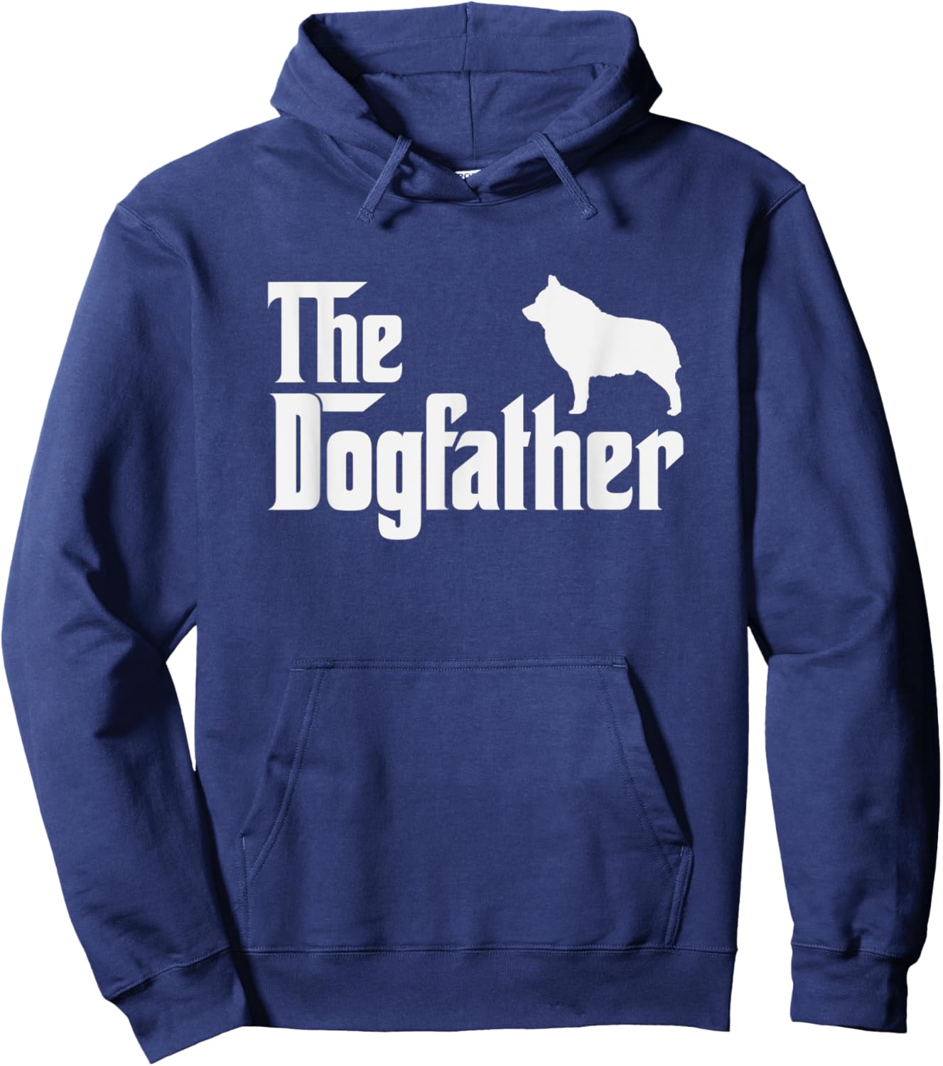 schipperke DogFather Funny Dog Dad Women Kids Hoodie - Hoodie | Navy