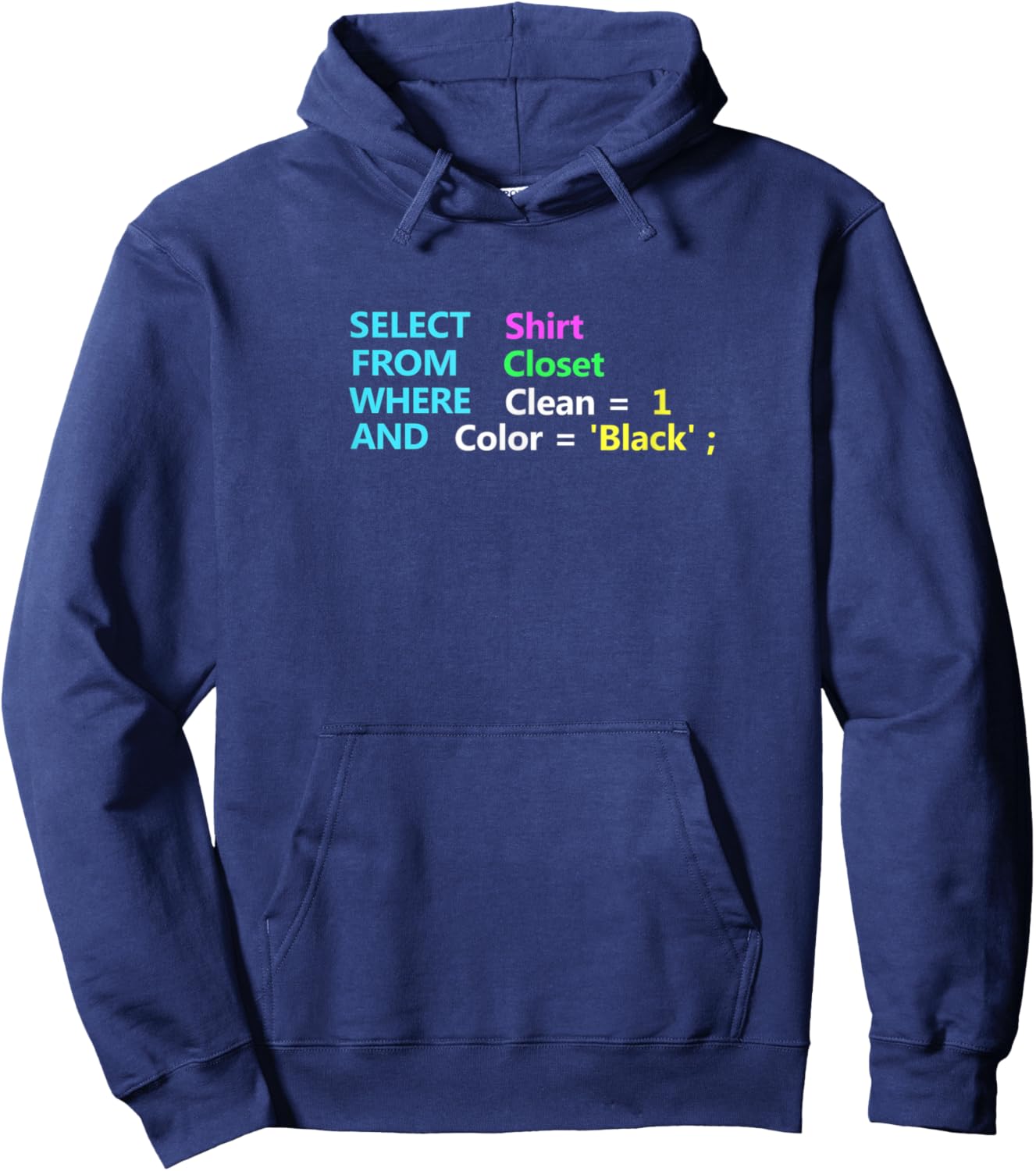 Programmer SQL Query Geek Database Coding Gift Hoodie - Hoodie | Navy