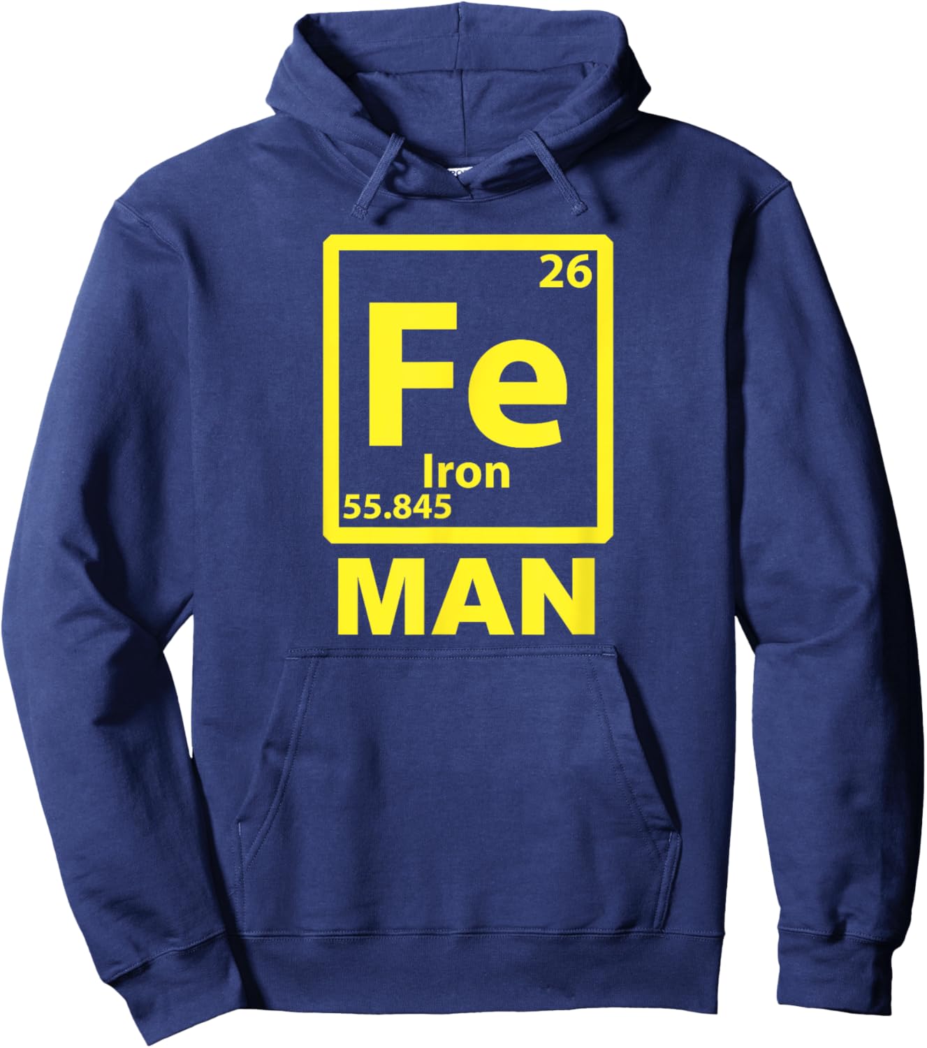 Miftees Funny Science Iron (Fe) Man Hoodie - Hoodie | Navy