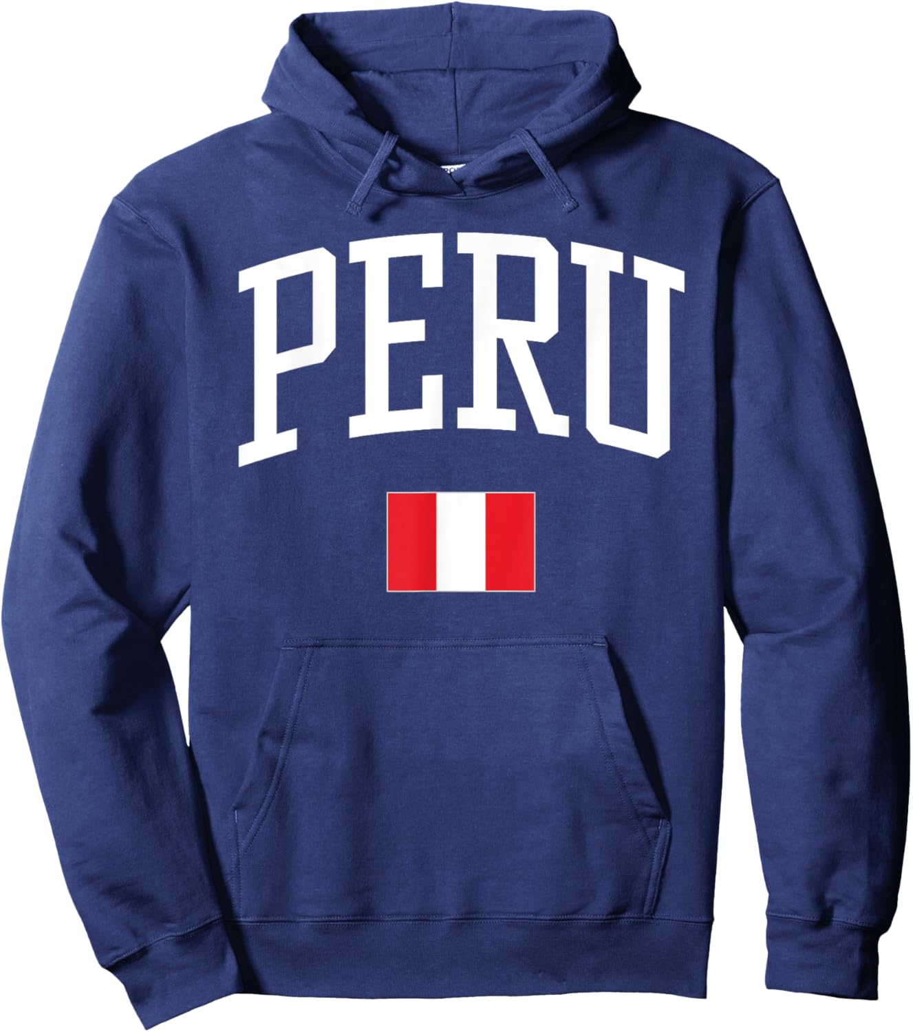 Vintage Flag of Peru Love Your Country Hoodie - Hoodie | Navy