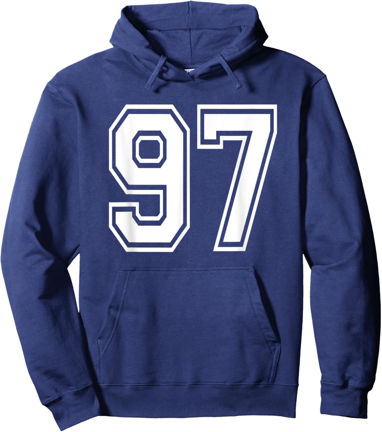 Number 97 Numbered Uniform Sports Jersey Team 97th Birthday Hoodie - Hoodie | Navy