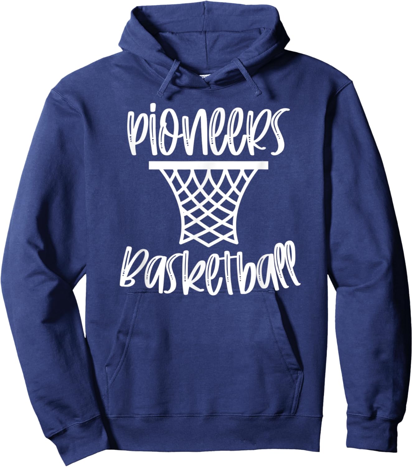 Pioneers Basketball Team Mascot School Spirit Game Night Hoodie - Hoodie | Navy
