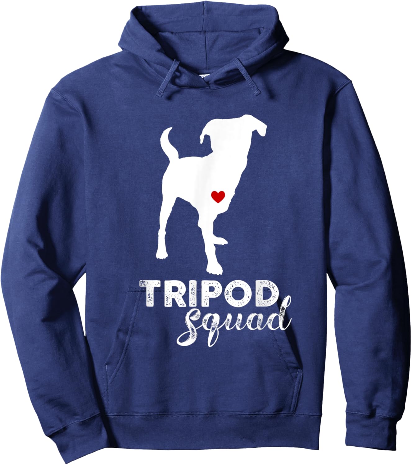 Tripod Squad, Left Front Leg Amputee, Three Legged Dog Men Women Kids Hoodie - Hoodie | Navy