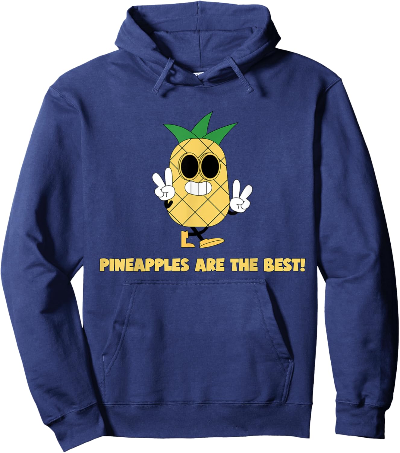 Finny Pineapples Are The Best Pineapple Peace Hoodie - Hoodie | Navy