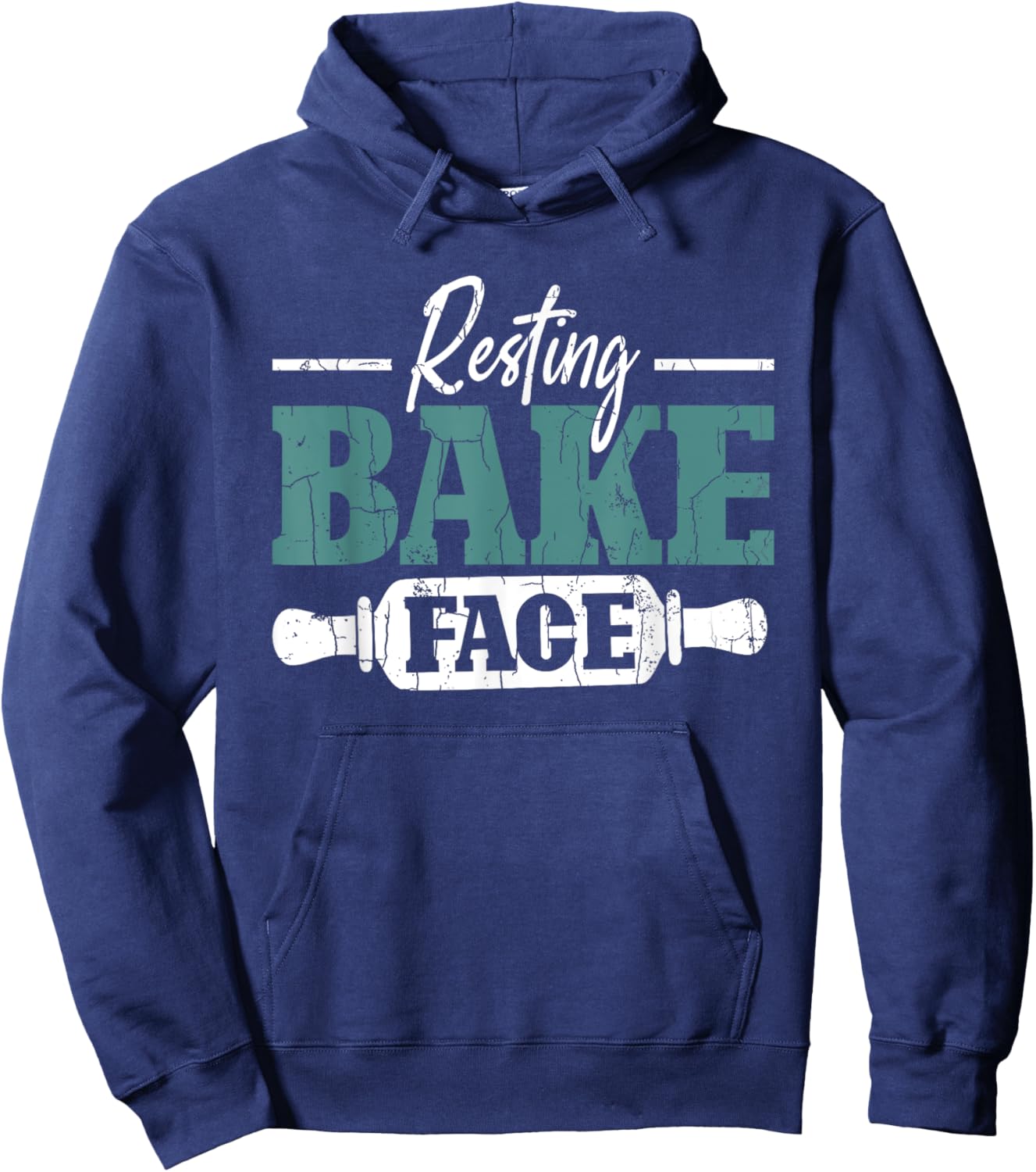 Resting Bake Face Funny Baker Baking Cookie Lover Graphic Hoodie - Hoodie | Navy