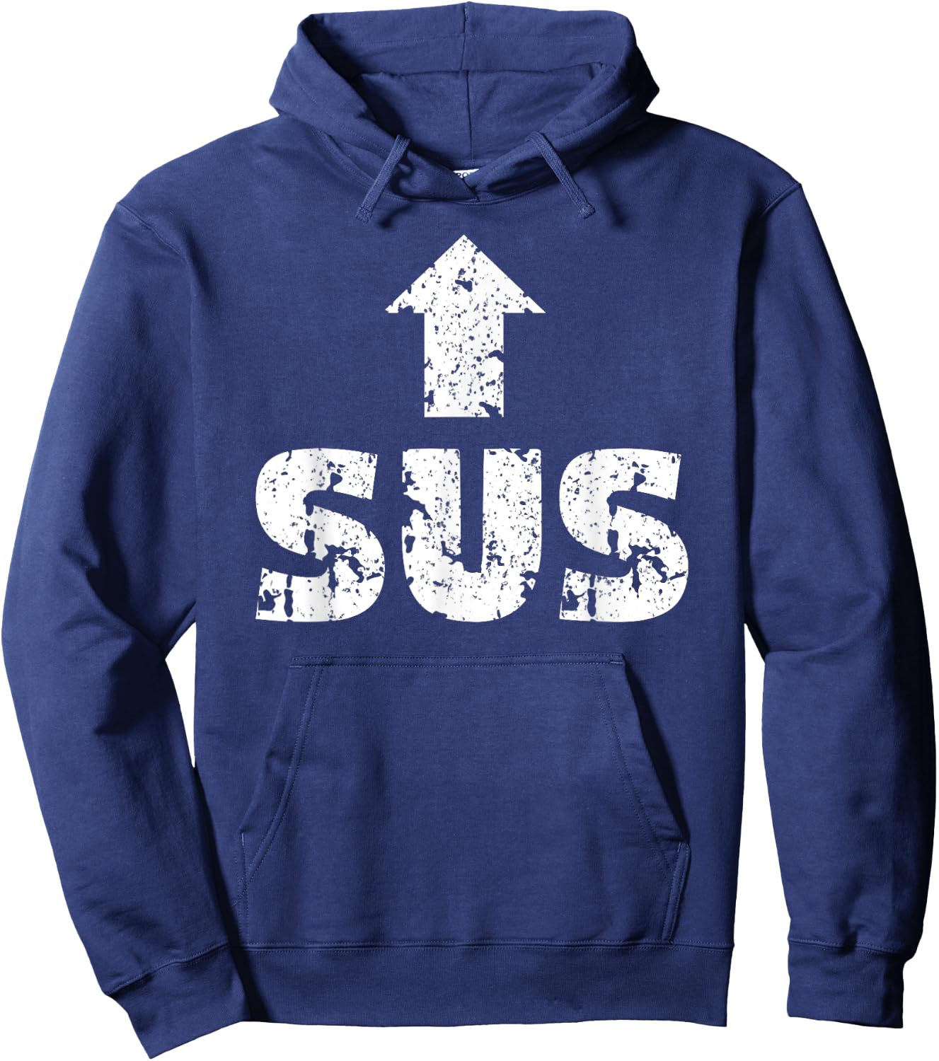 Sus & Arrow IDK Bro You Kinda Sus Vintage Retro Gaming Meme Hoodie - Hoodie | Navy