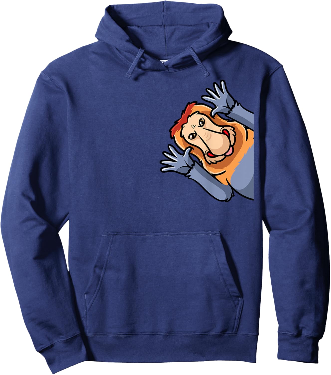 Proboscis Monkey Long-Nosed Monkey Hoodie - Hoodie | Navy