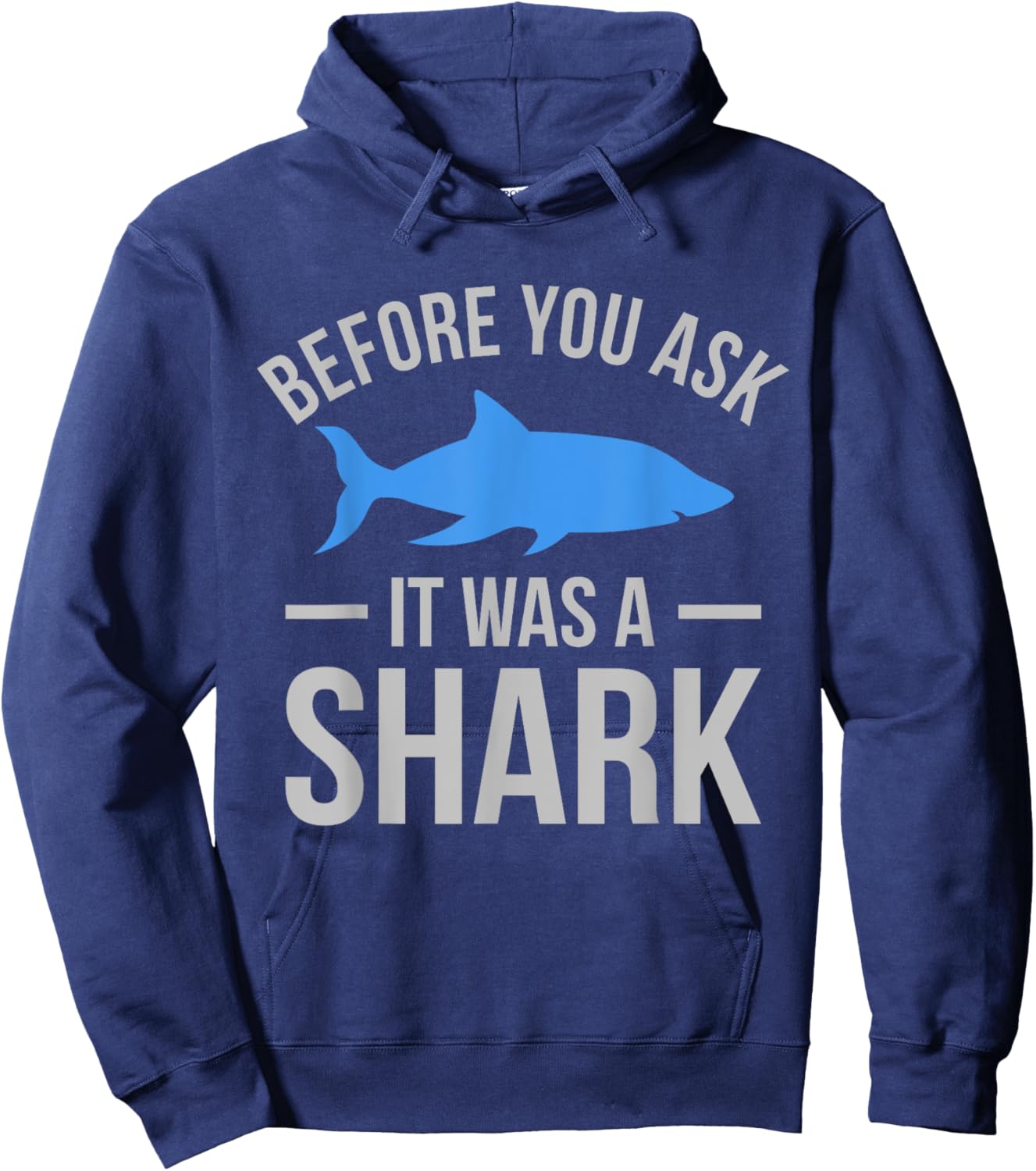 It Was A Shark Funny Amputee Prosthetic Surgery Graphic Hoodie - Hoodie | Navy