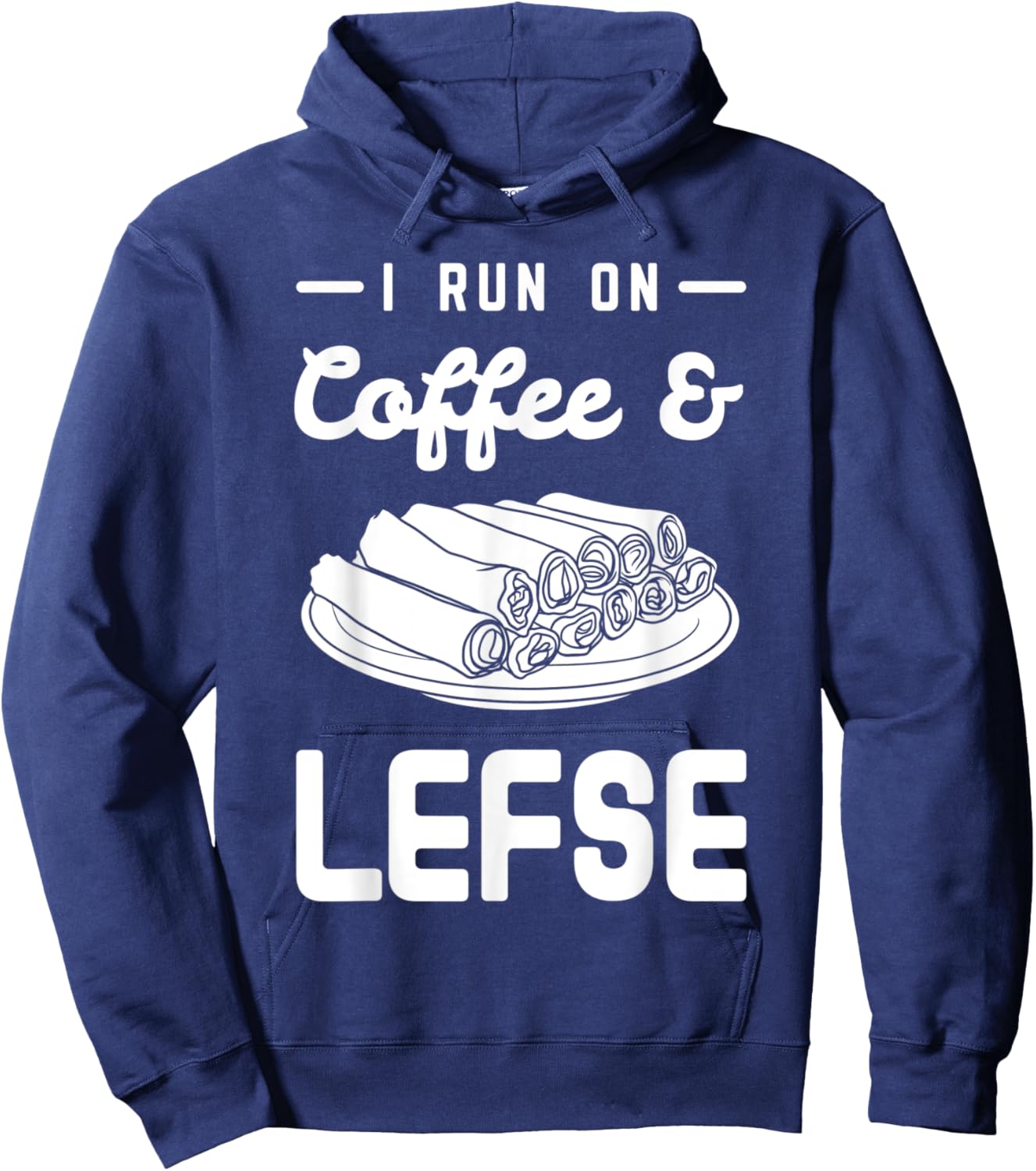 Lefse Norwegian Bread Recipe Maker Flatbread Rolling Hoodie - Hoodie | Navy