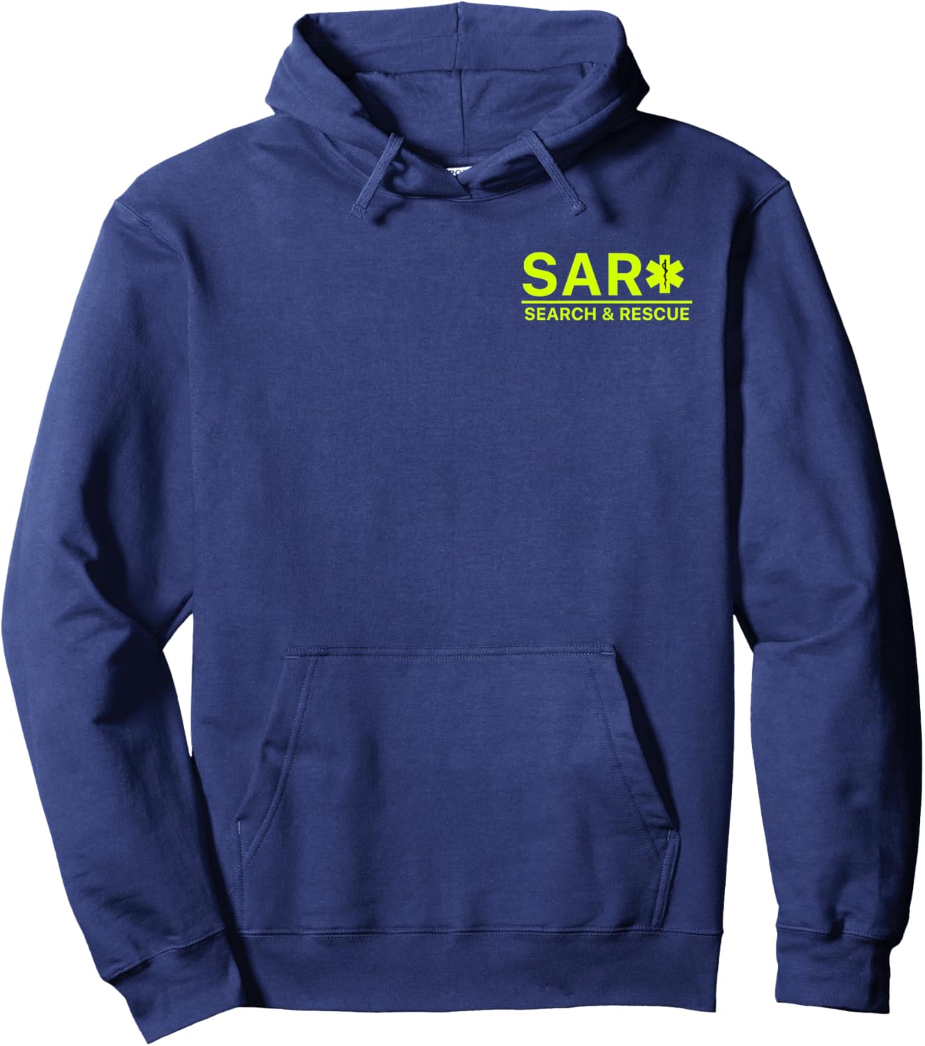 Front & Back Search and Rescue SAR EMS Hoodie - Hoodie | Navy