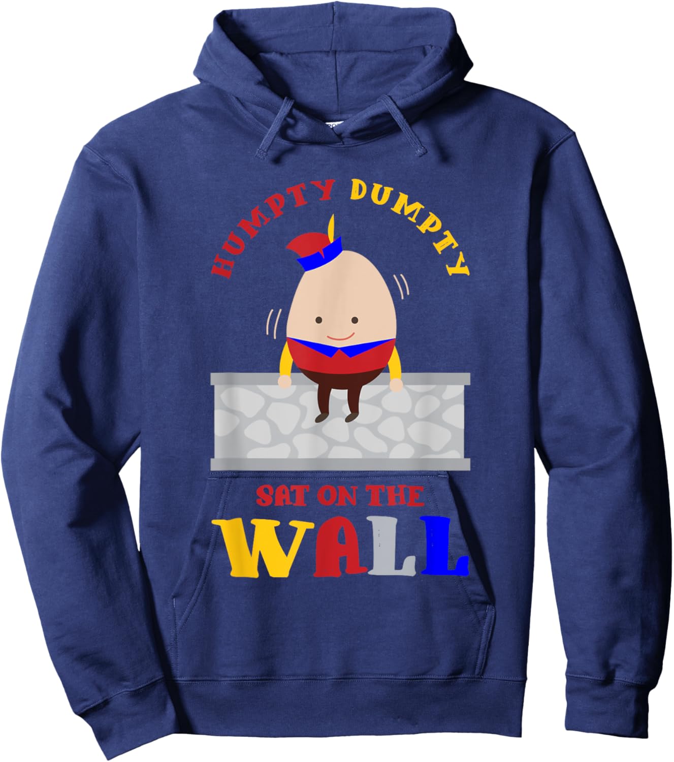 Nursery Rhymes for Kids or Humpty Dumpty sat on a Wall Hoodie - Hoodie | Navy