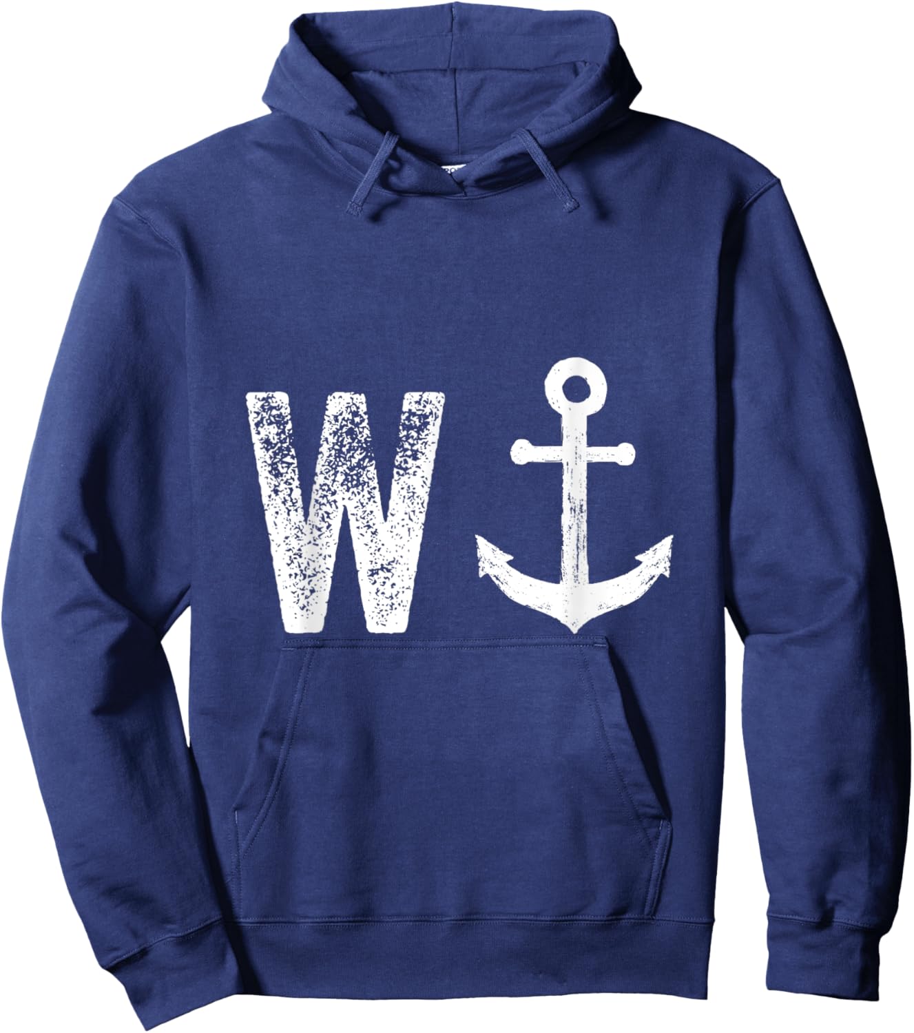 W ANCHOR Funny Wanker Jerk British Slang Hoodie - Hoodie | Navy