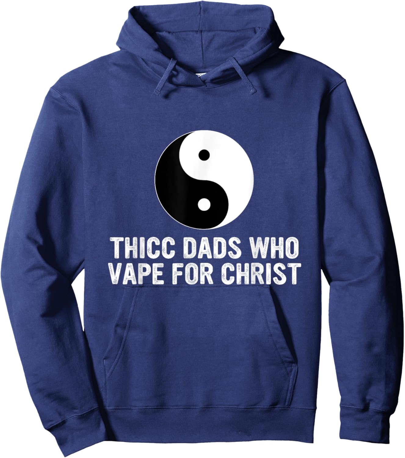 Thicc Dads Who Vape For Christ Father Day Hoodie - Hoodie | Navy