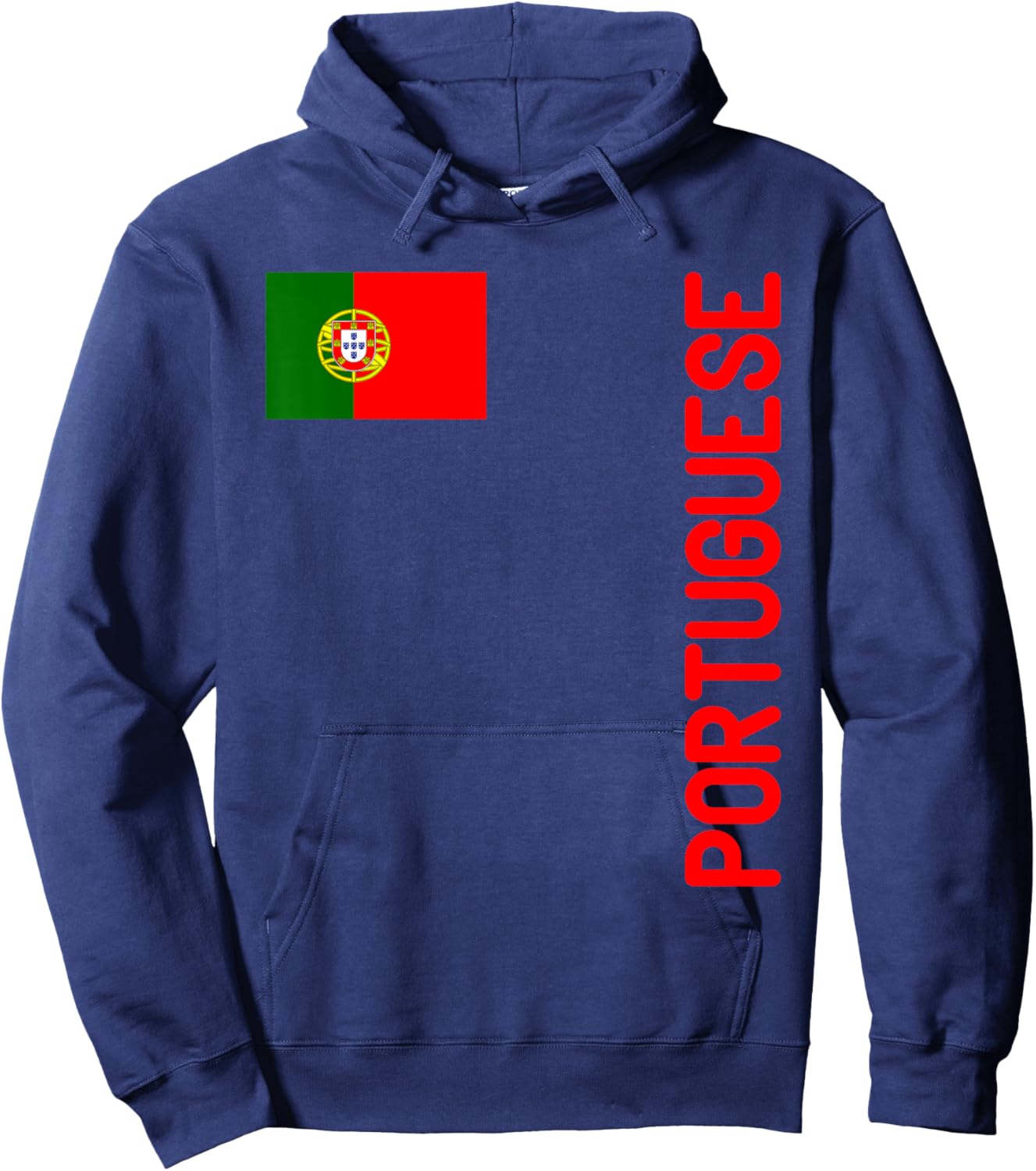 Portuguese Flag And Portugal Roots Hoodie - Hoodie | Navy