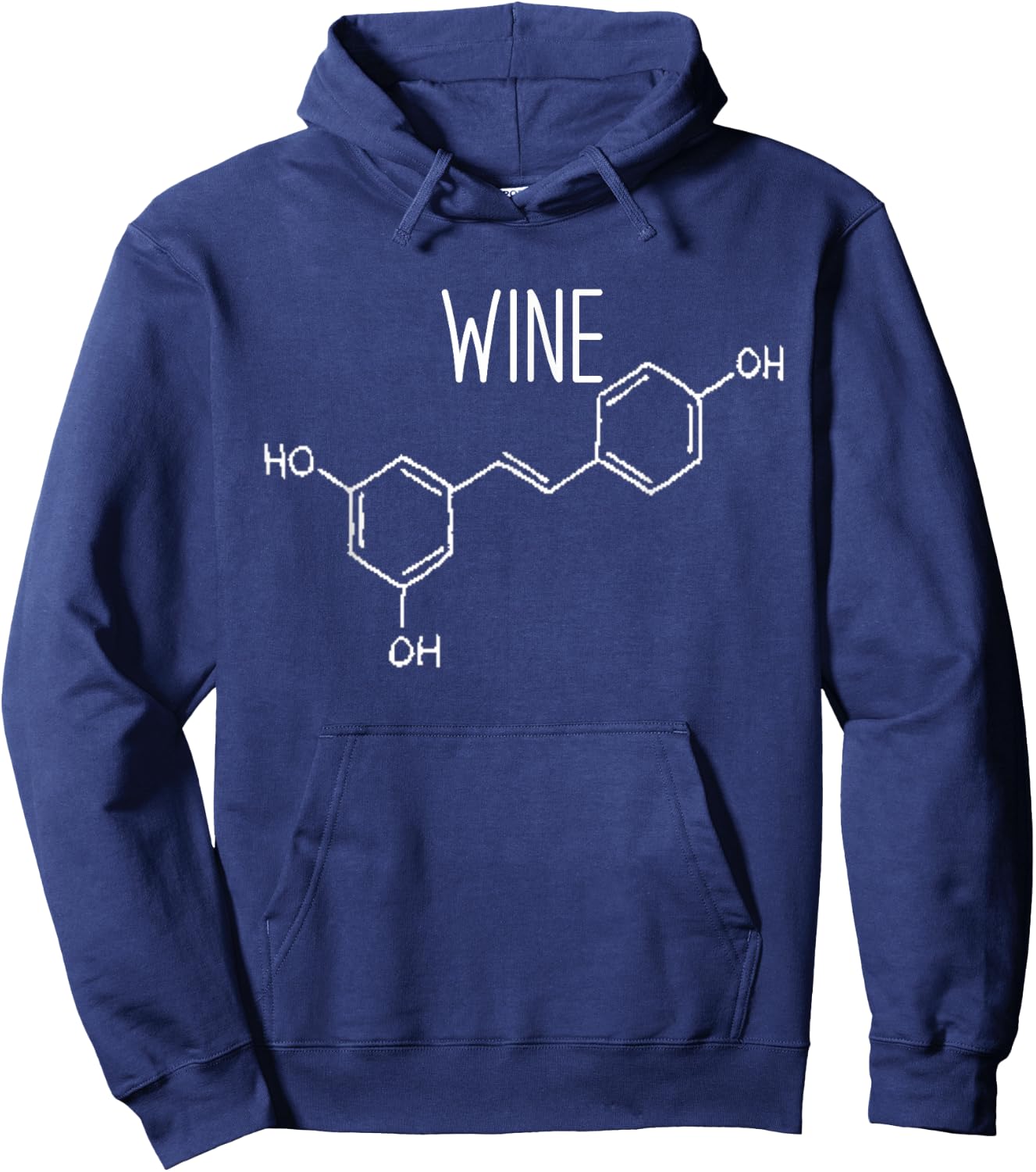 Wine Chemical Formula Organic Chemistry Wine Molecule Hoodie - Hoodie | Navy