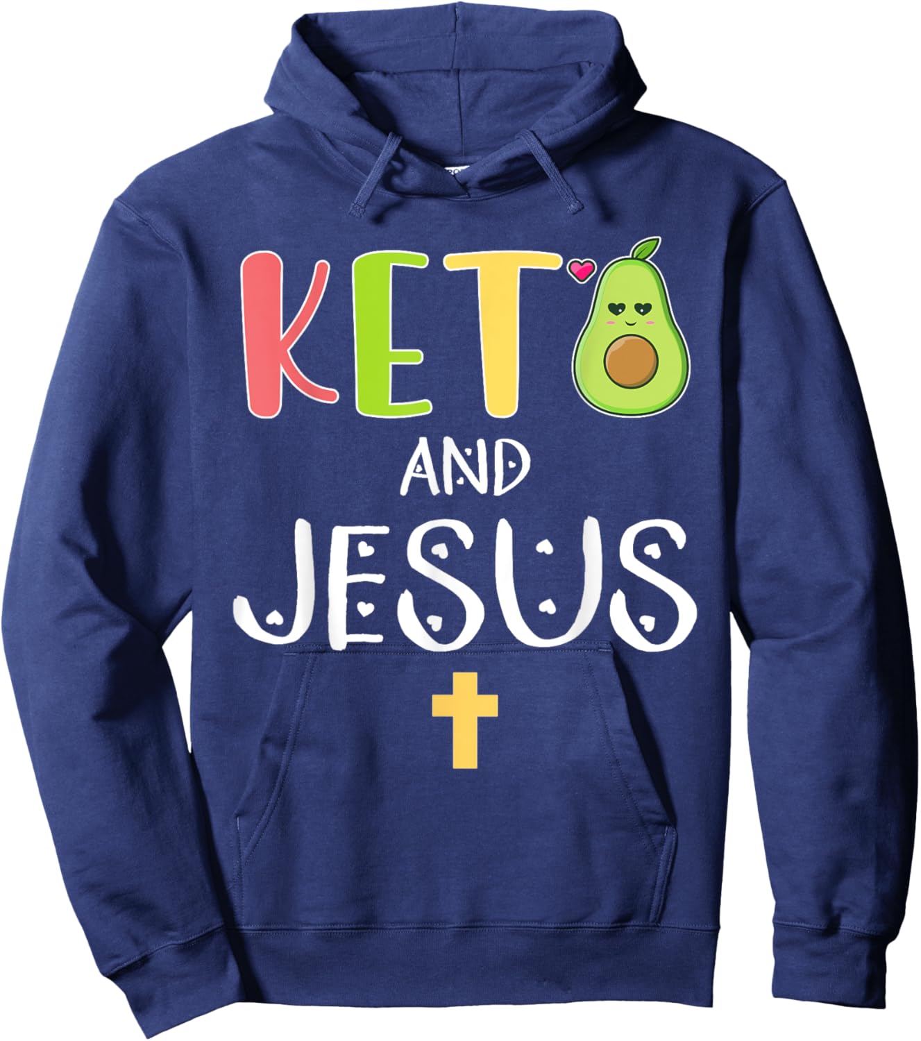 Keto and Jesus Hoodie - Hoodie | Navy