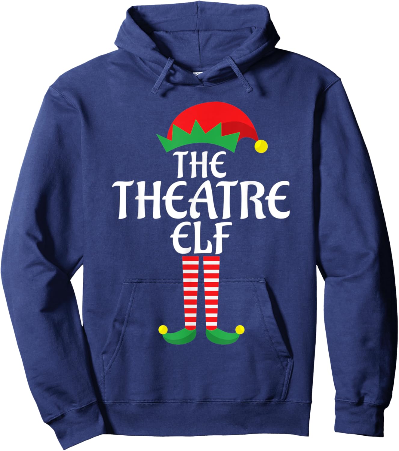 Theatre Elf Christmas Theme Holiday Family Group Matching Hoodie - Hoodie | Navy