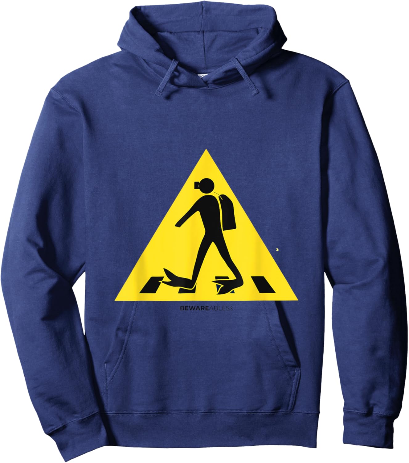 Scuba diver crossing the road in full dive gear Hoodie - Hoodie | Navy