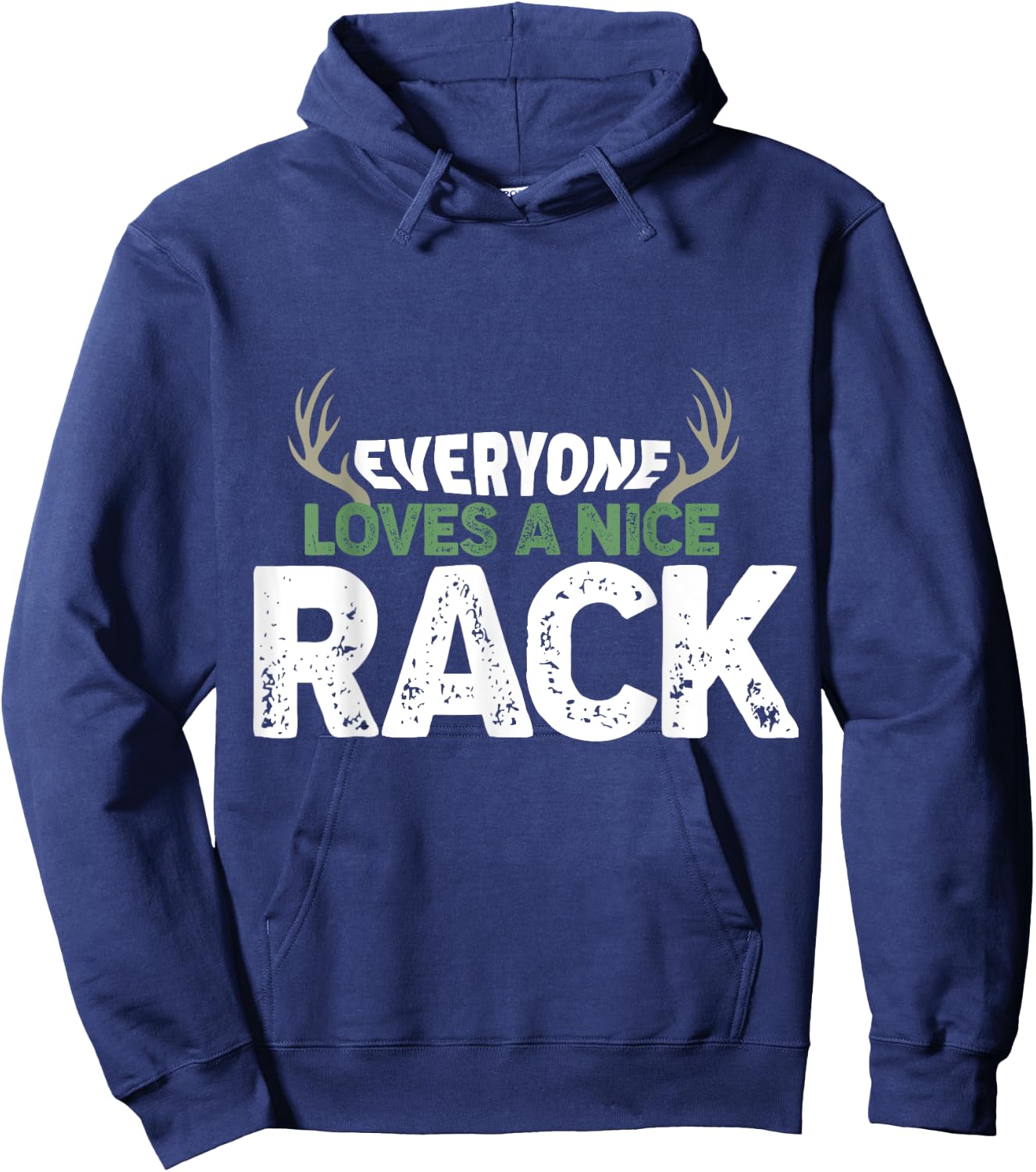 Funny Hunting Nice Rack Antlers Deer Hunter Humor Hunt Hoodie - Hoodie | Navy