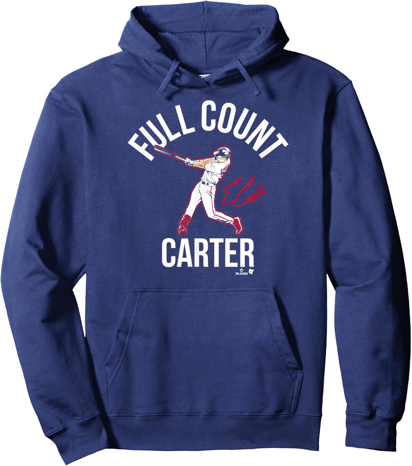 Evan Carter - Full Count Carter - Texas Baseball Hoodie - Hoodie | Navy
