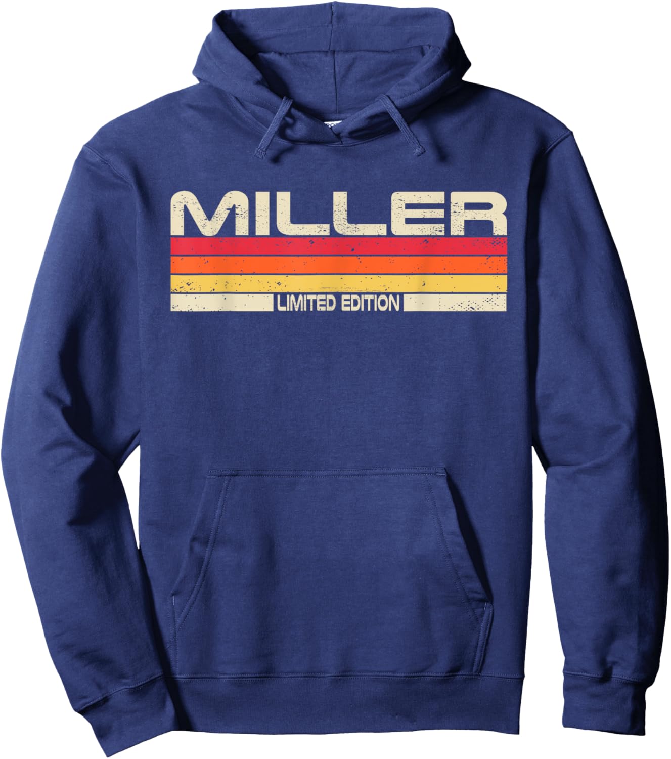 Miller Surname Birthday Family Reunion 80s 90s Sunset Hoodie - Hoodie | Navy