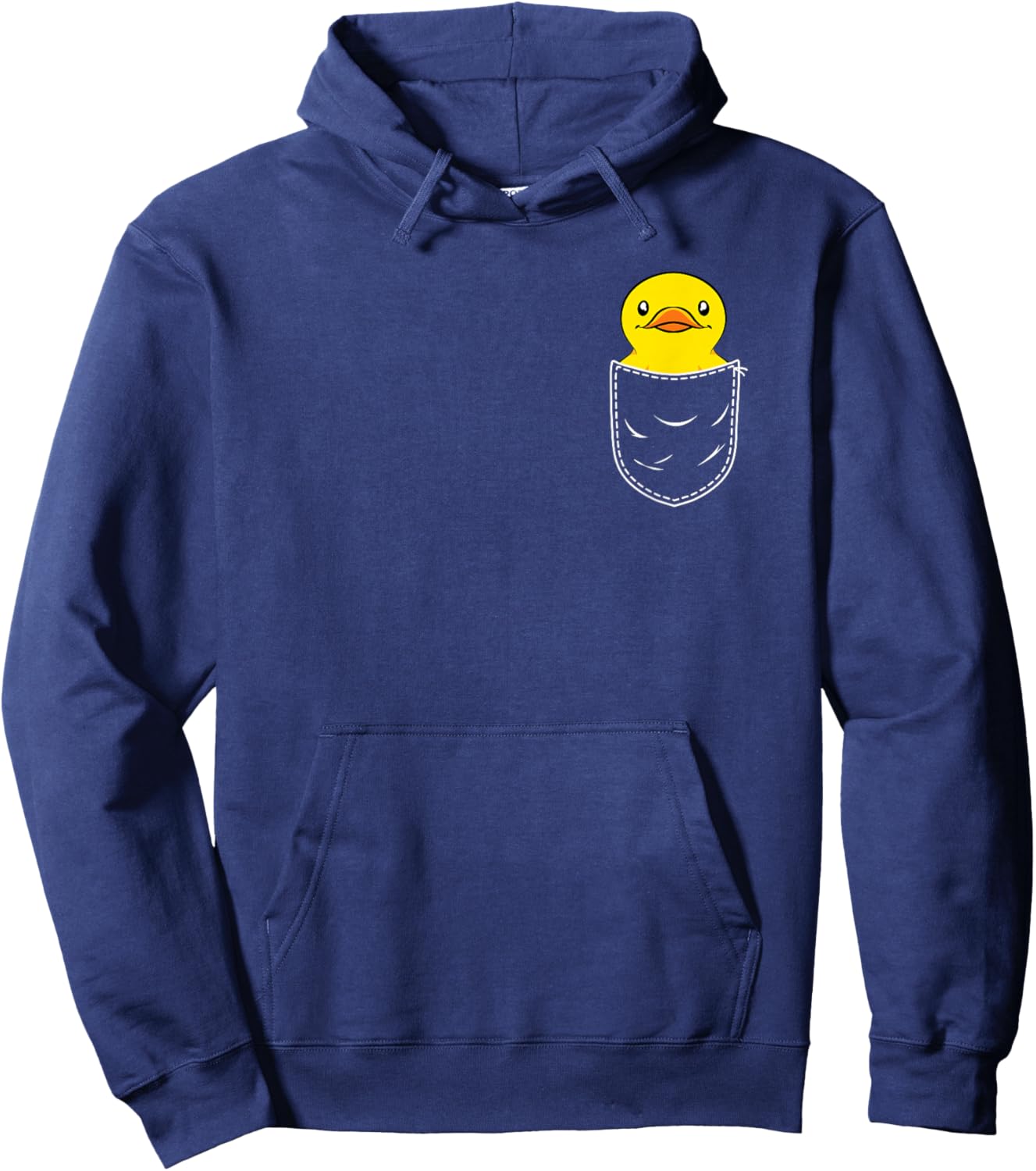 Pocket Ducky Bath Toy Duckling Cute Duckie Rubber Duck Hoodie - Hoodie | Navy