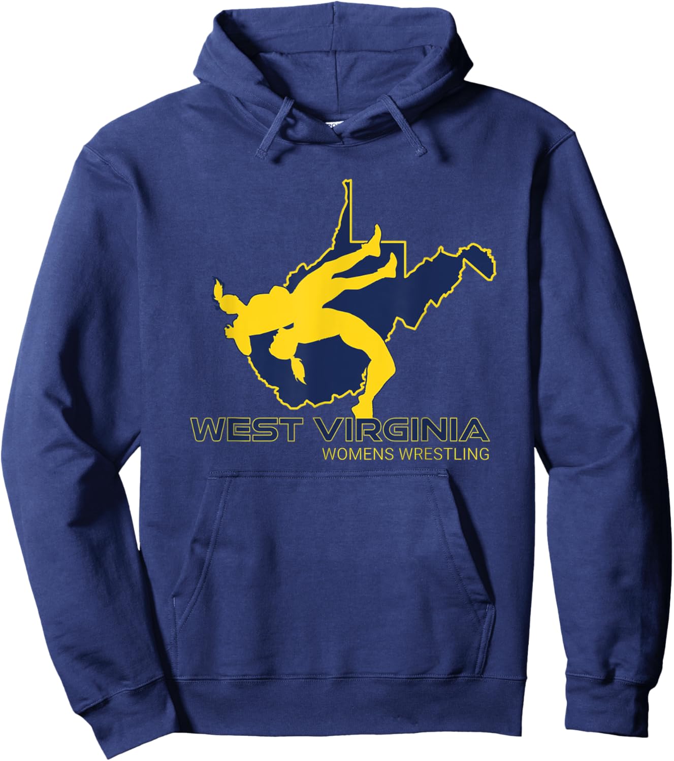 West Virginia Women Wrestling High School Girl Wrestler Team Hoodie - Hoodie | Navy