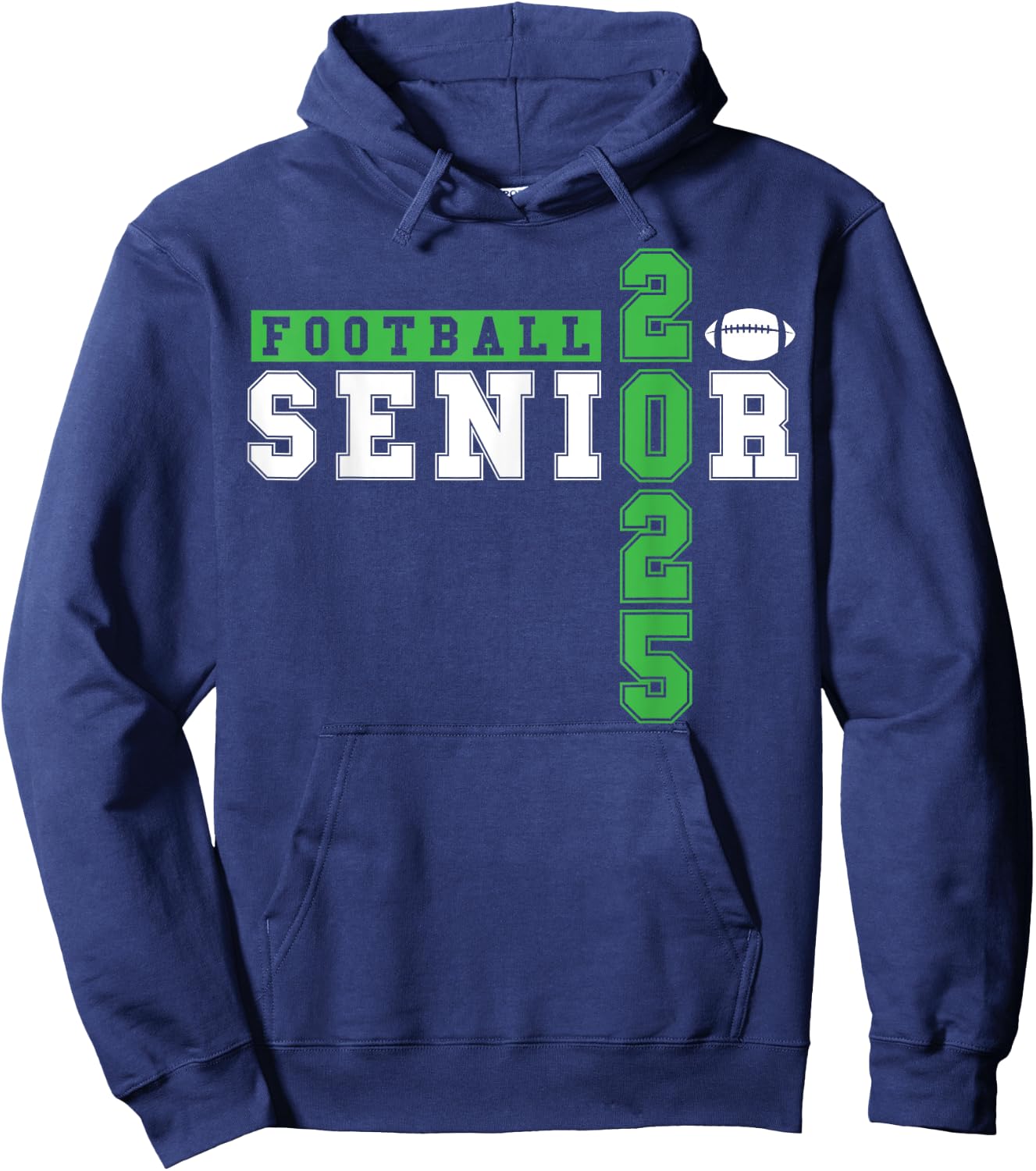 Football Senior Night Football Senior 2025 Graduation 23 Hoodie - Hoodie | Navy