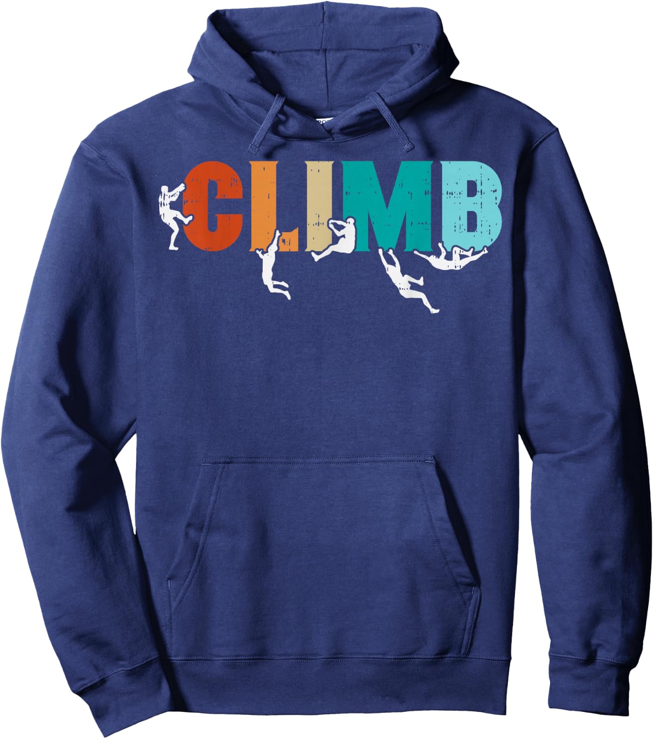 Climb Word Rock Climber Retro Bouldering Men Boys Kids Women Hoodie - Hoodie | Navy