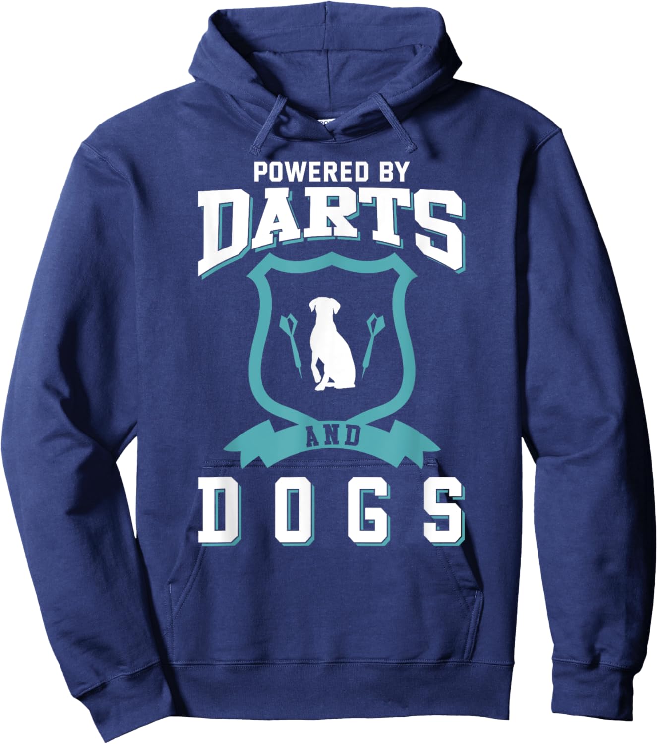 Darts Shirt Funny Dog Lover Quote Joke Darts Player Hoodie - Hoodie | Navy