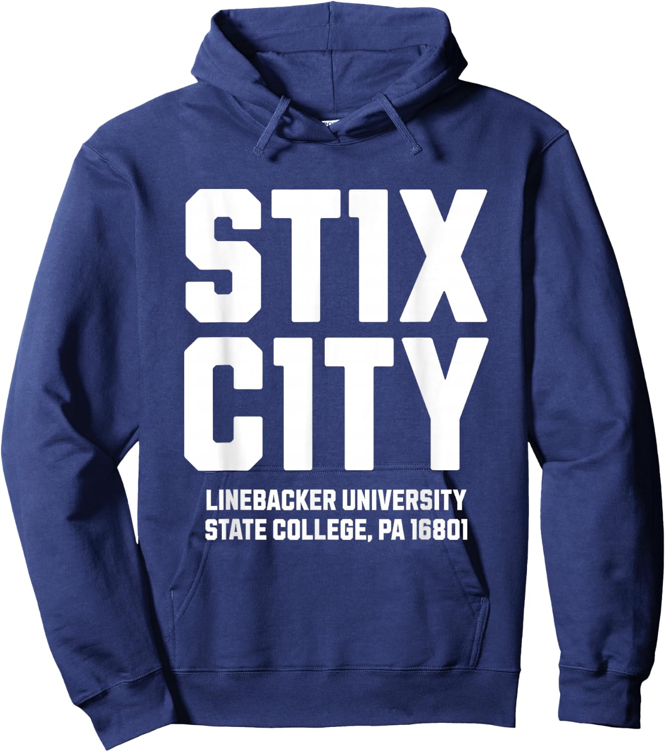 Stick City Linebacker University State College PA Number 11 Number Eleven College Football - Blue, Small Hoodie - Hoodie | Navy