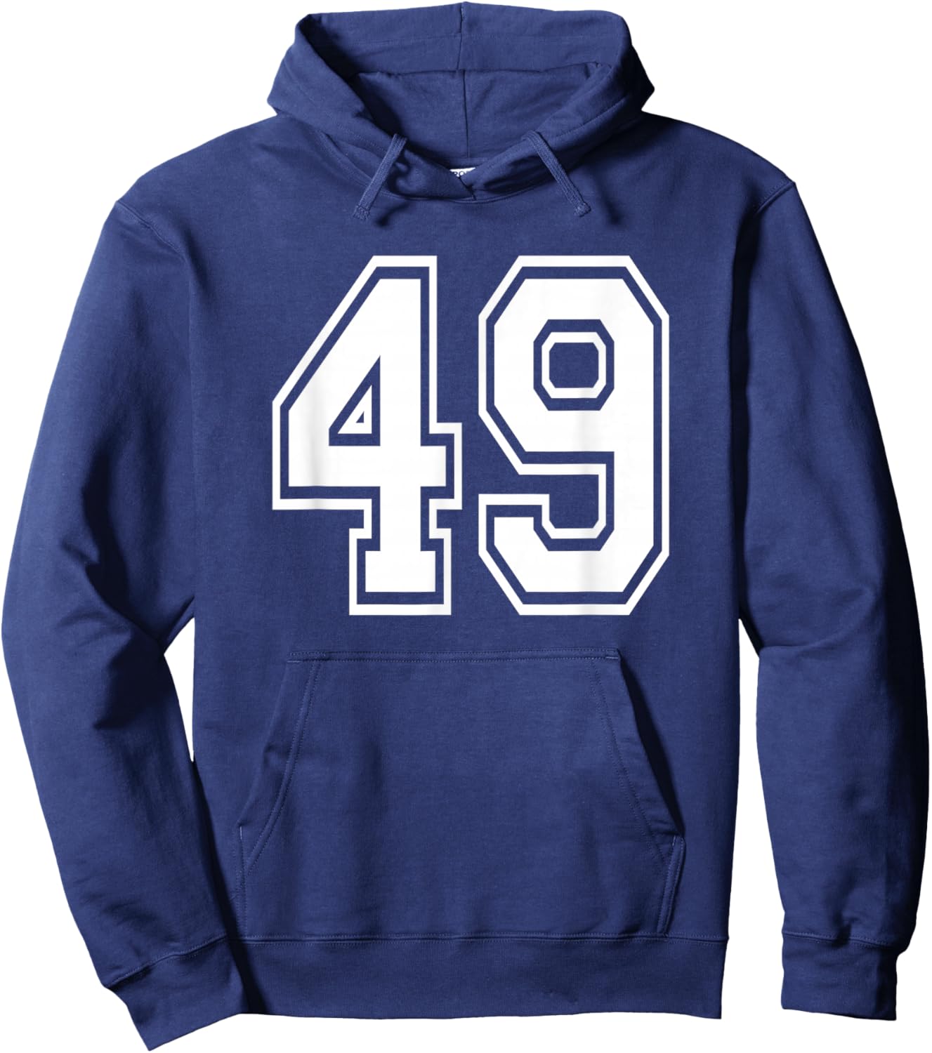 Number 49 Numbered Uniform Sports Jersey Team 49th Birthday Hoodie - Hoodie | Navy