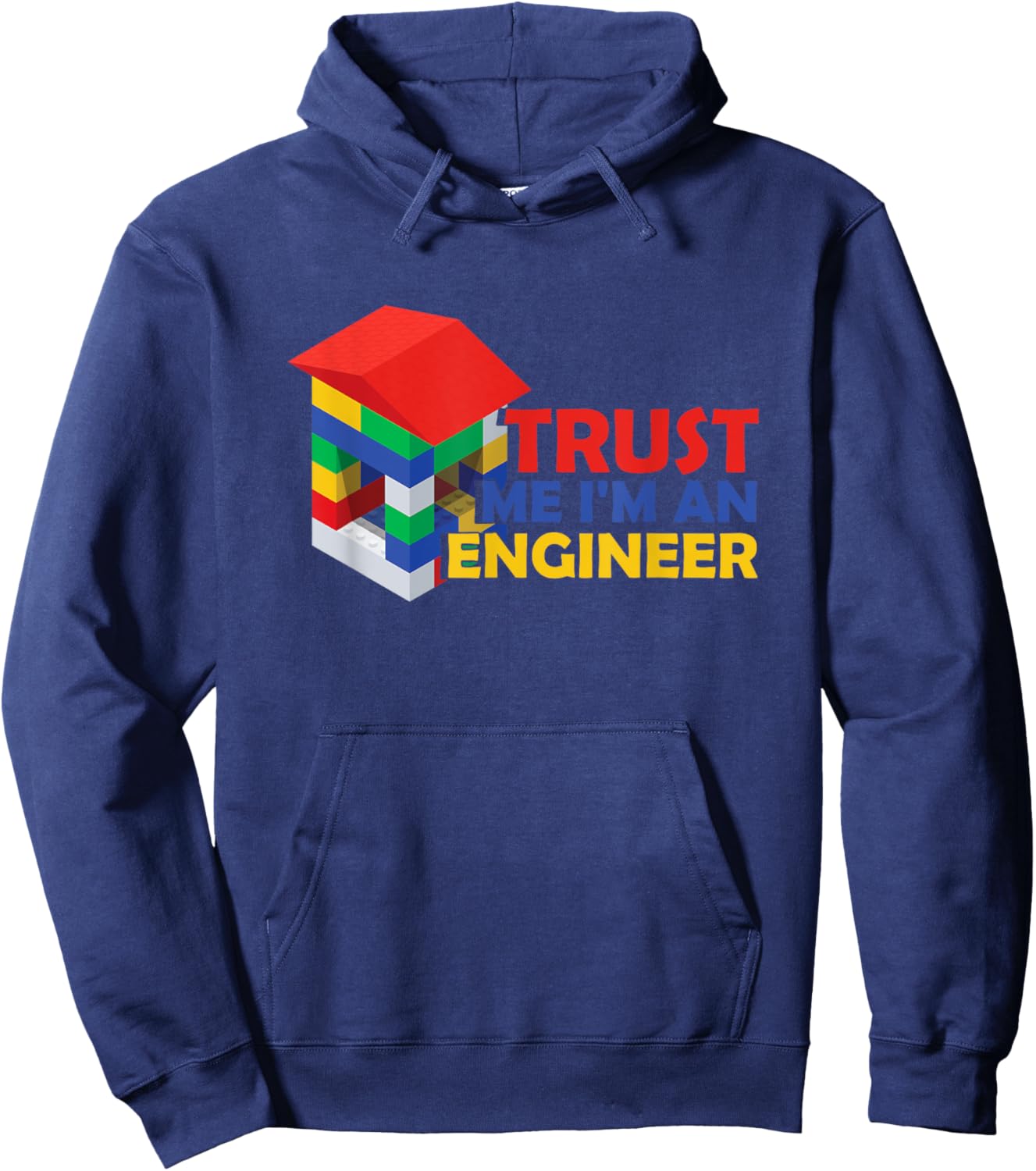 Trust Me I Am An Engineer | Building Blocks| Master Builder Hoodie - Hoodie | Navy