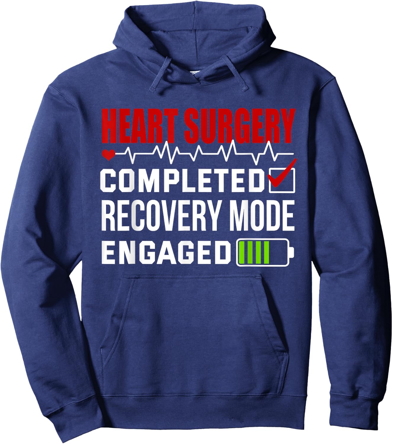 Open Heart Surgery Bypass Survivor Hoodie - Hoodie | Navy