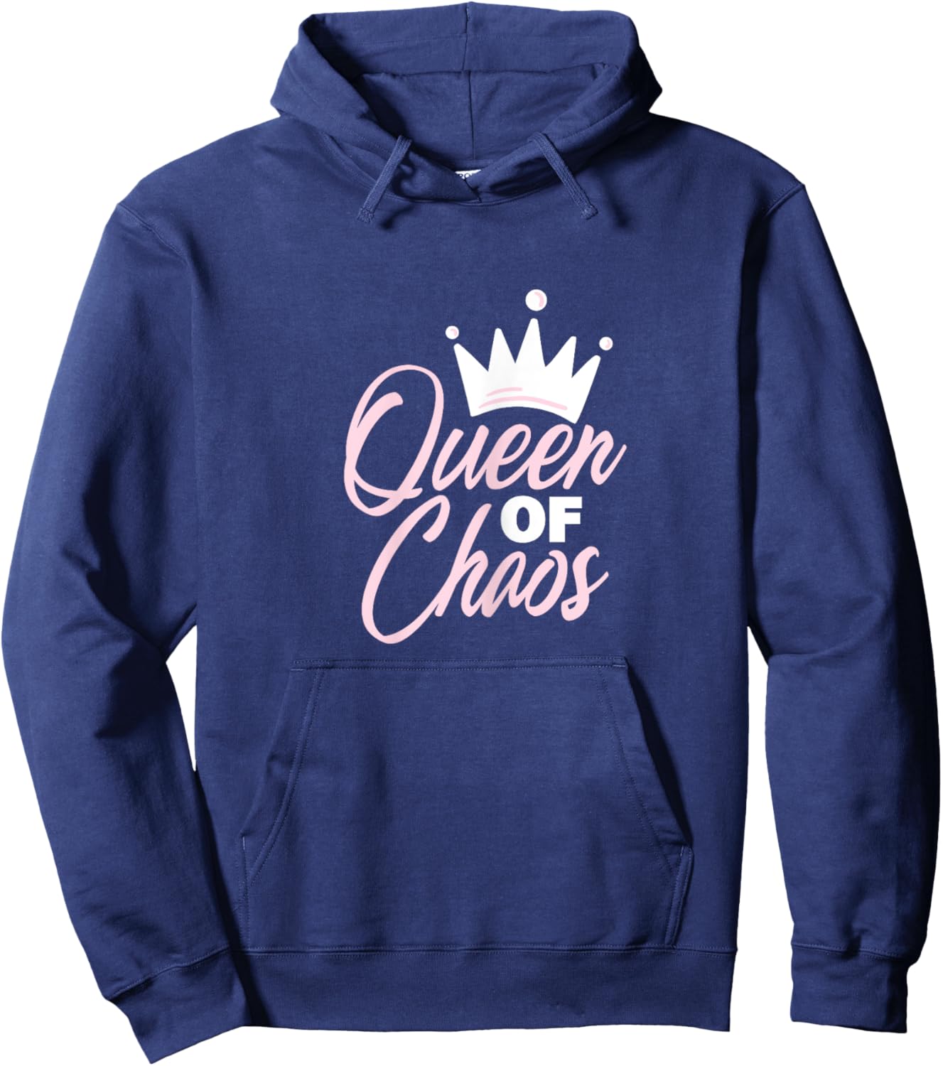 Queen Of Chaos Funny School Teaching Lover Chaotic Children Hoodie - Hoodie | Navy