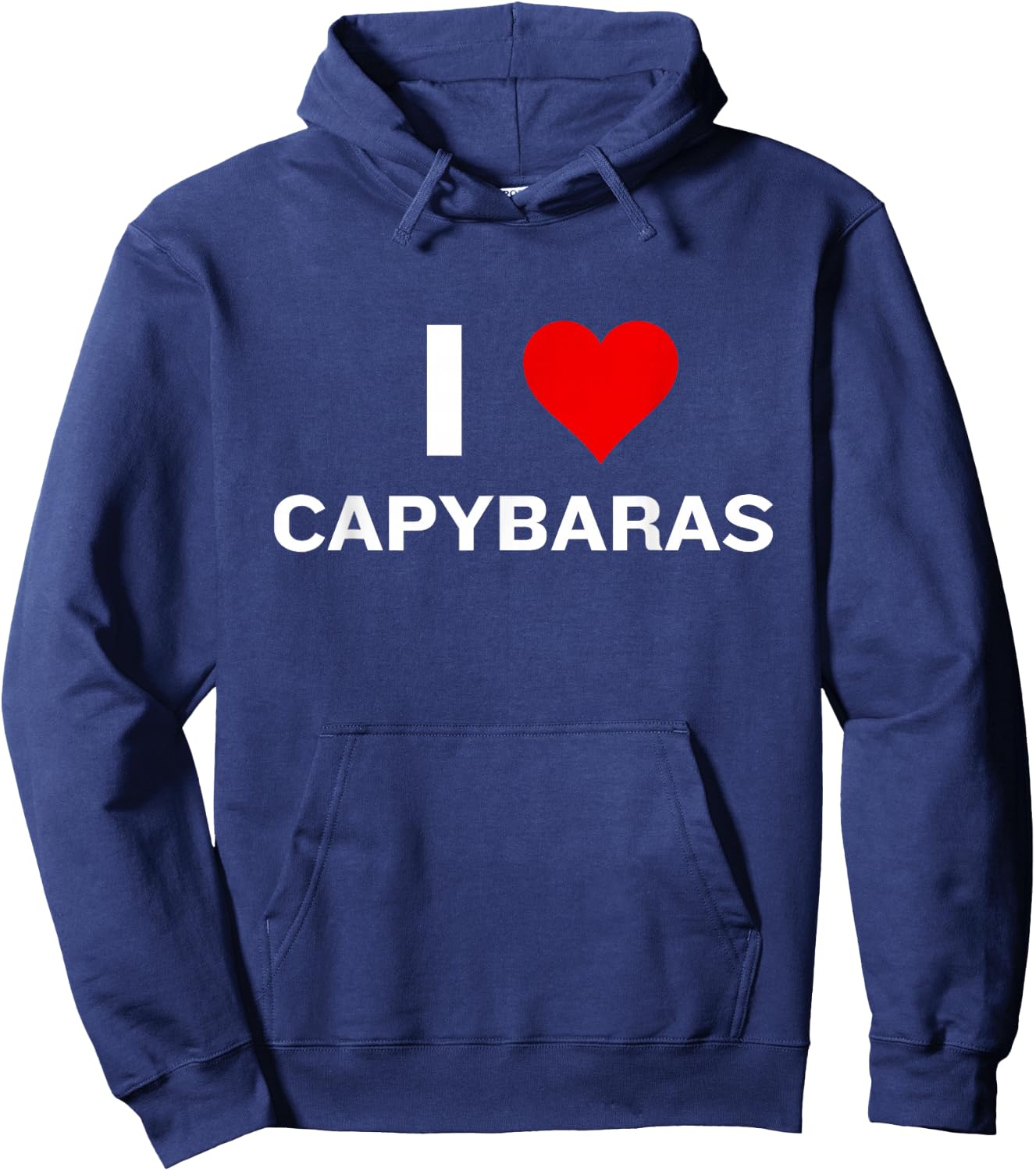 I Love Capybaras Funny Capybara Lover Hoodie - Hoodie | Navy