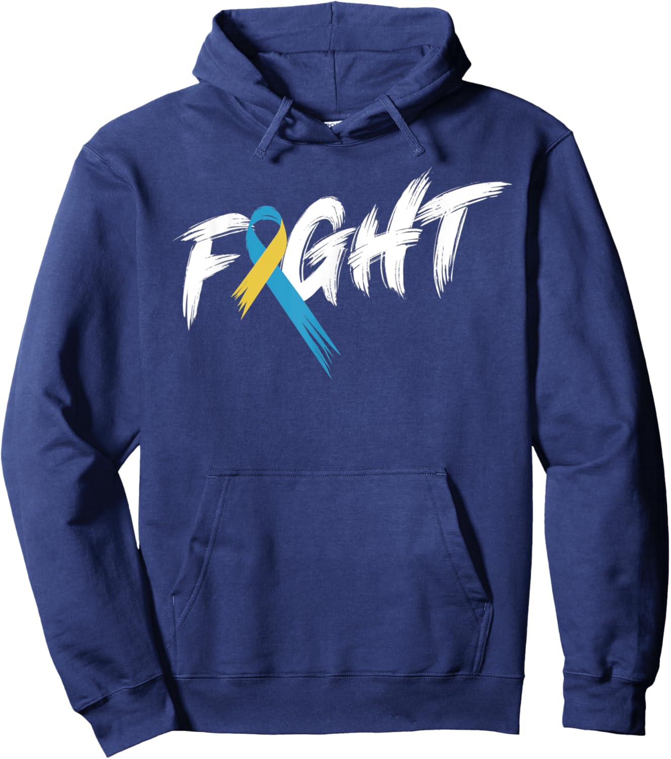 National Down Syndrome Awareness Month Fight Vintage T21 Hoodie - Hoodie | Navy
