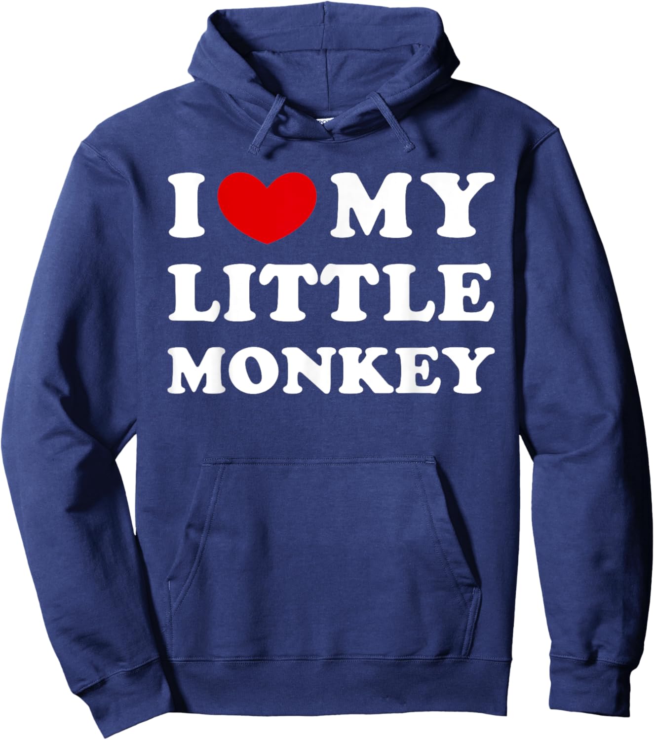 I Love My Little Monkey, I Heart My Little Monkey Hoodie - Hoodie | Navy